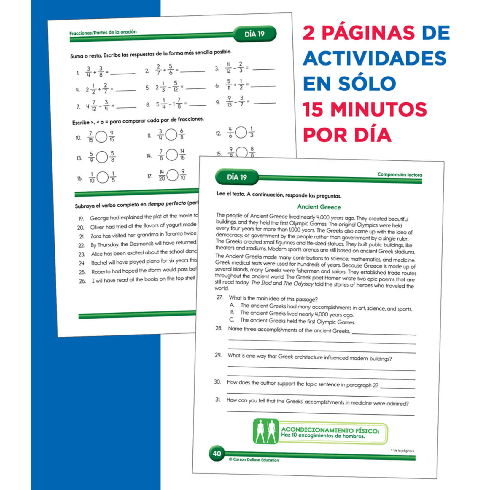 CARSON DELLOSA PUBLISHING CO Summer Bridge Activities Spanish Grade 5-6 Workbook