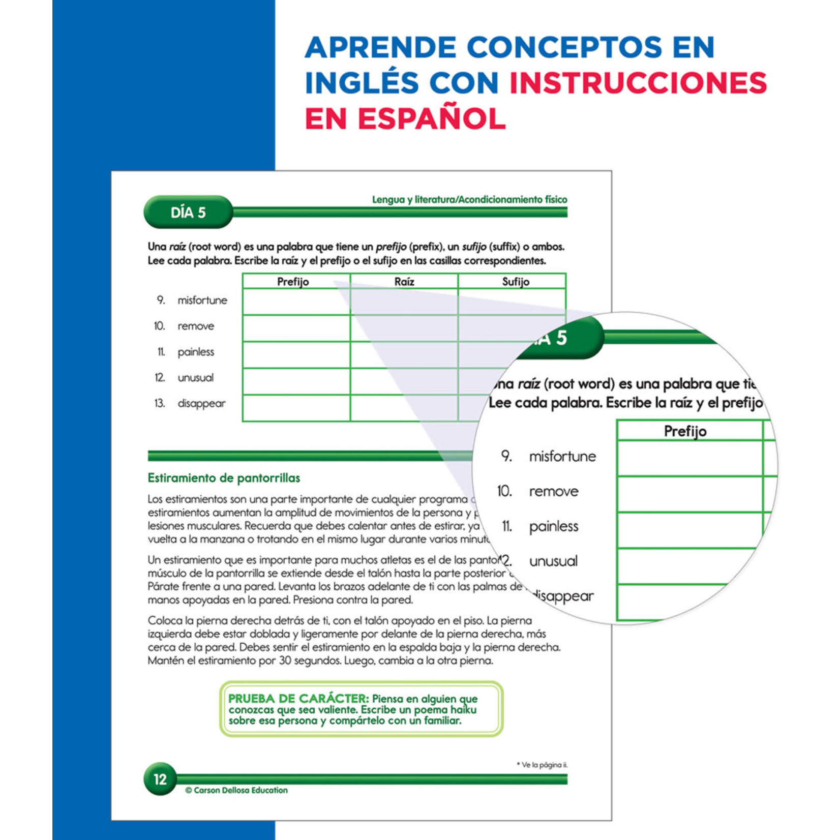 CARSON DELLOSA PUBLISHING CO Summer Bridge Activities Spanish Grade 6-7 Workbook