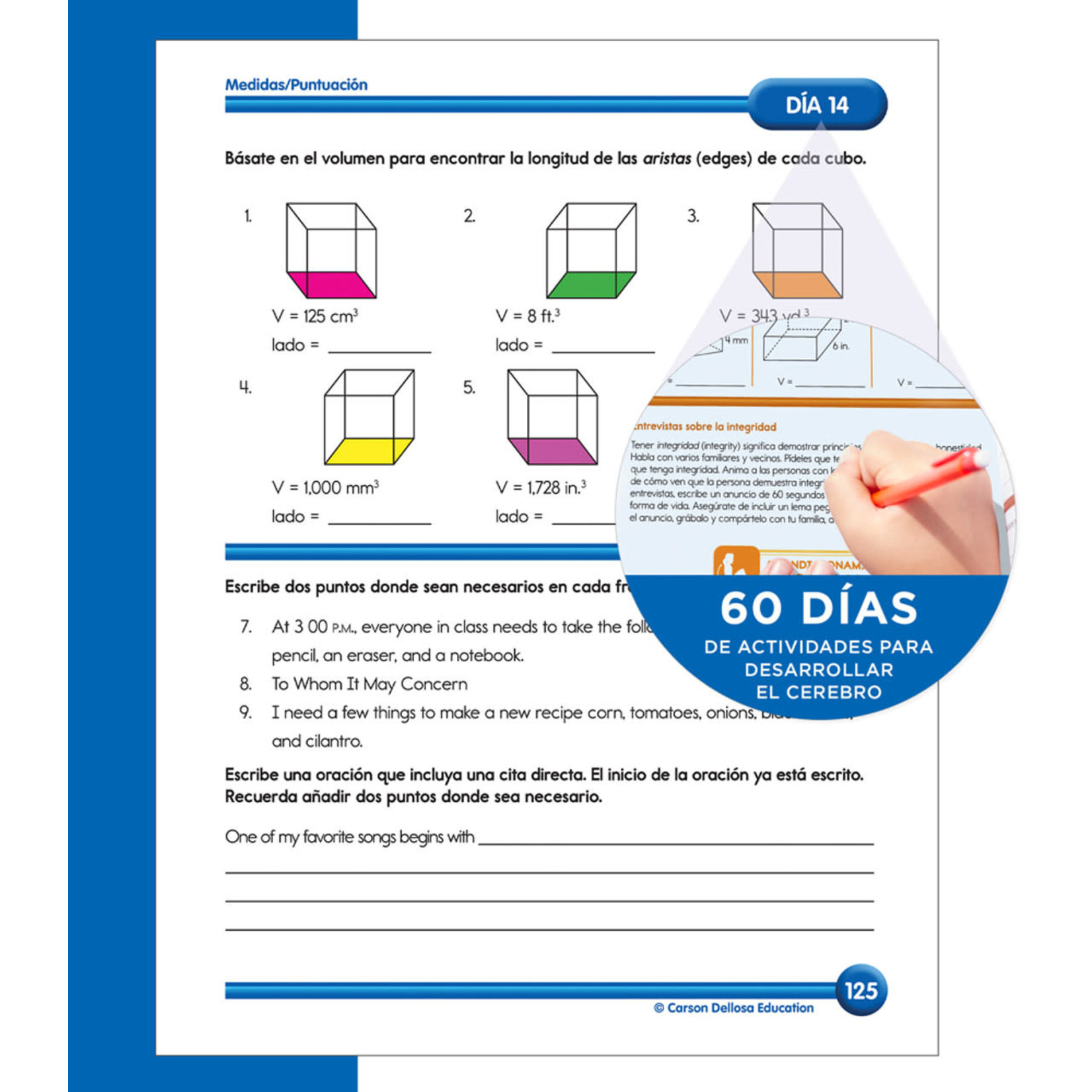 CARSON DELLOSA PUBLISHING CO Summer Bridge Activities Spanish Grade 6-7 Workbook
