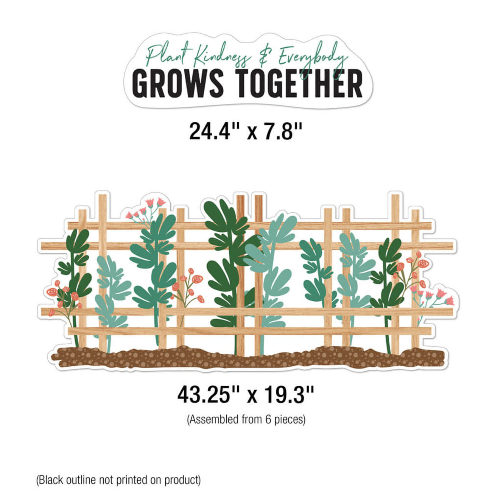 CARSON DELLOSA PUBLISHING CO Grow Together: Plant Kindness & Everybody Grows Together Bulletin Board Set