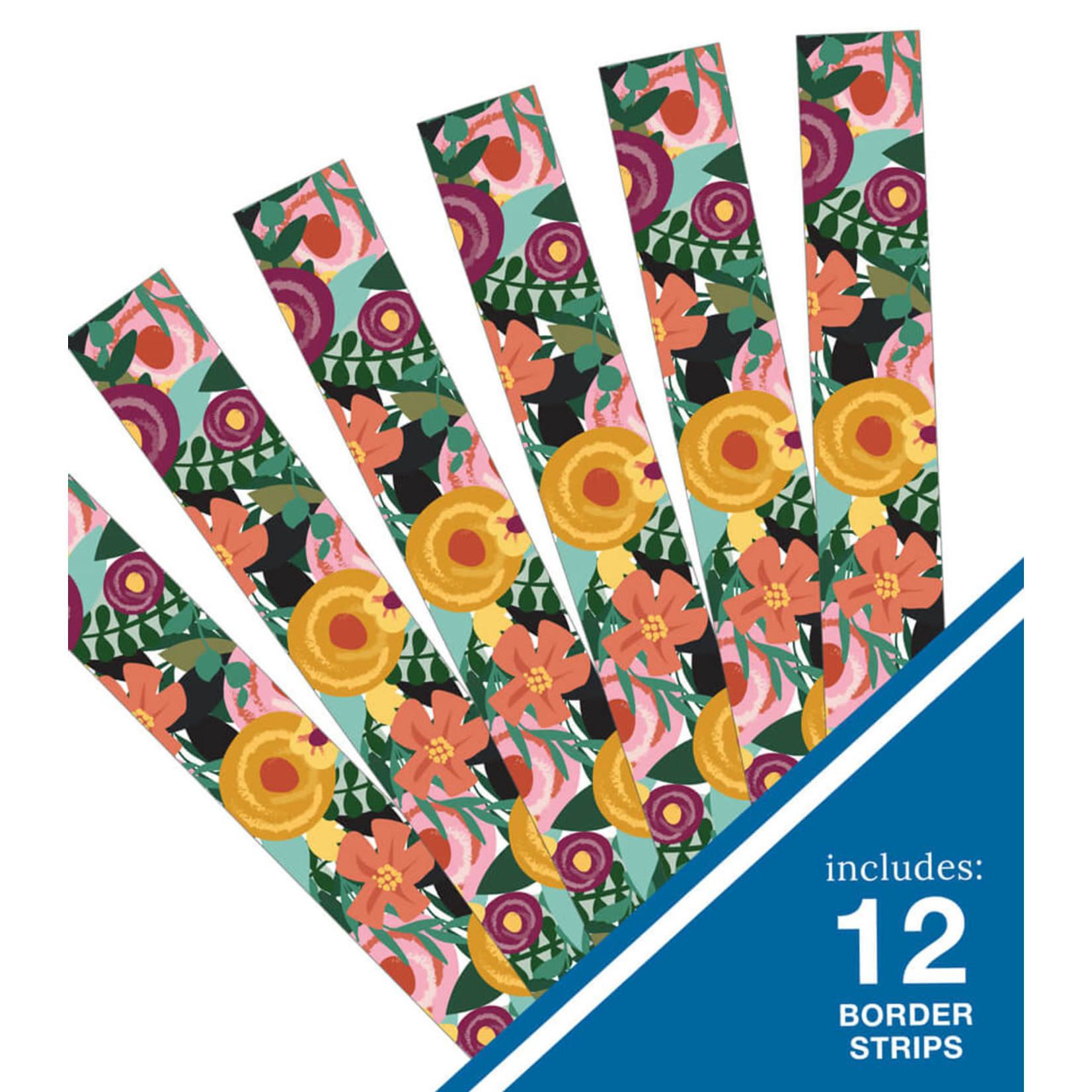 CARSON DELLOSA PUBLISHING CO Grow Together Floral Garden Straight Bulletin Board Borders