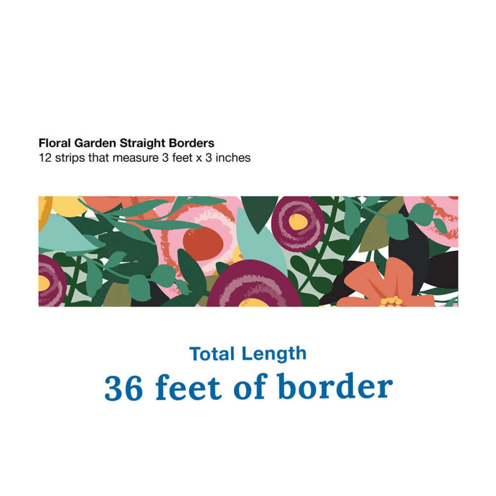 CARSON DELLOSA PUBLISHING CO Grow Together Floral Garden Straight Bulletin Board Borders