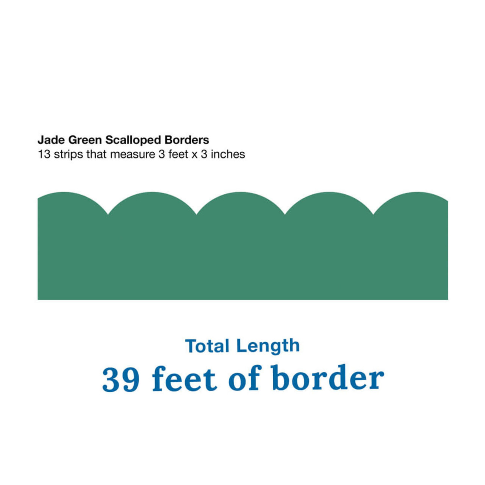 CARSON DELLOSA PUBLISHING CO Jade Green Scalloped Bulletin Board Borders