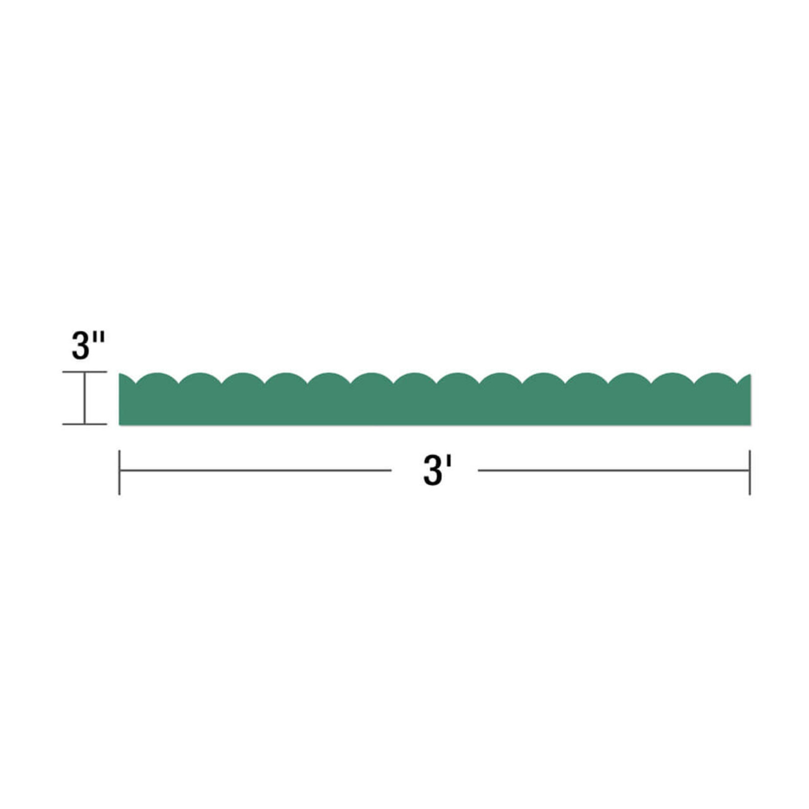 CARSON DELLOSA PUBLISHING CO Jade Green Scalloped Bulletin Board Borders