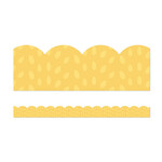 CARSON DELLOSA PUBLISHING CO Grow Together Yellow with Painted Dots Scalloped Bulletin Board Borders