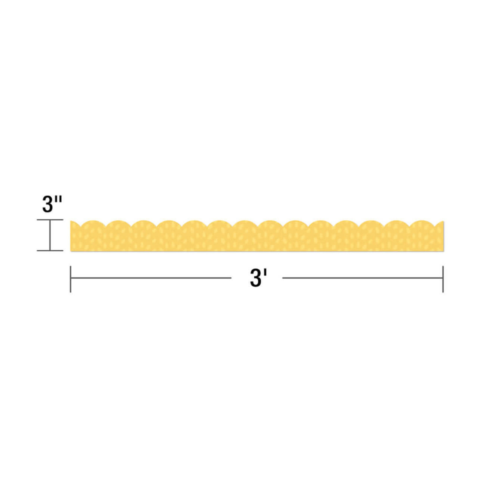 CARSON DELLOSA PUBLISHING CO Grow Together Yellow with Painted Dots Scalloped Bulletin Board Borders