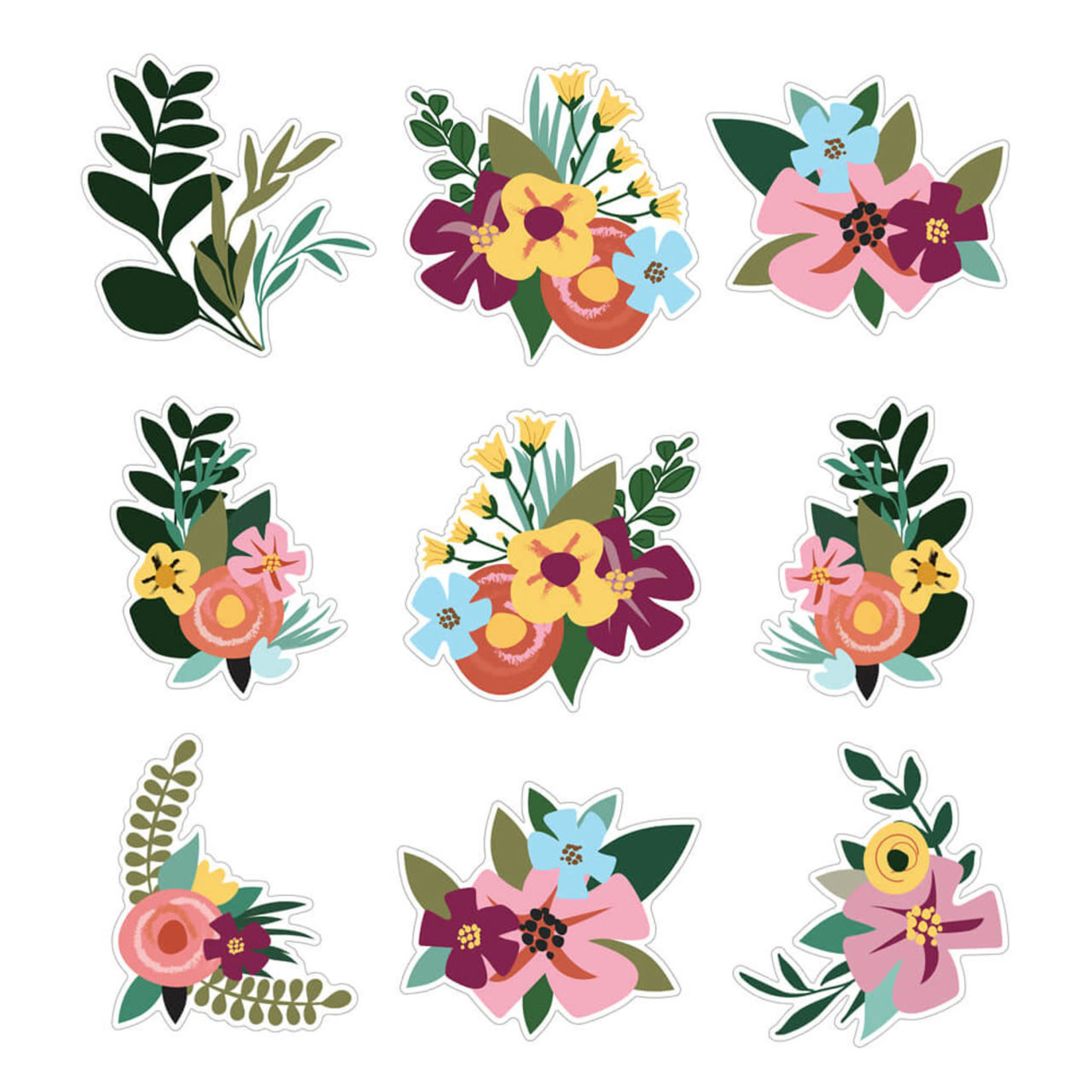 CARSON DELLOSA PUBLISHING CO Jumbo Flowers and Greenery Cutouts