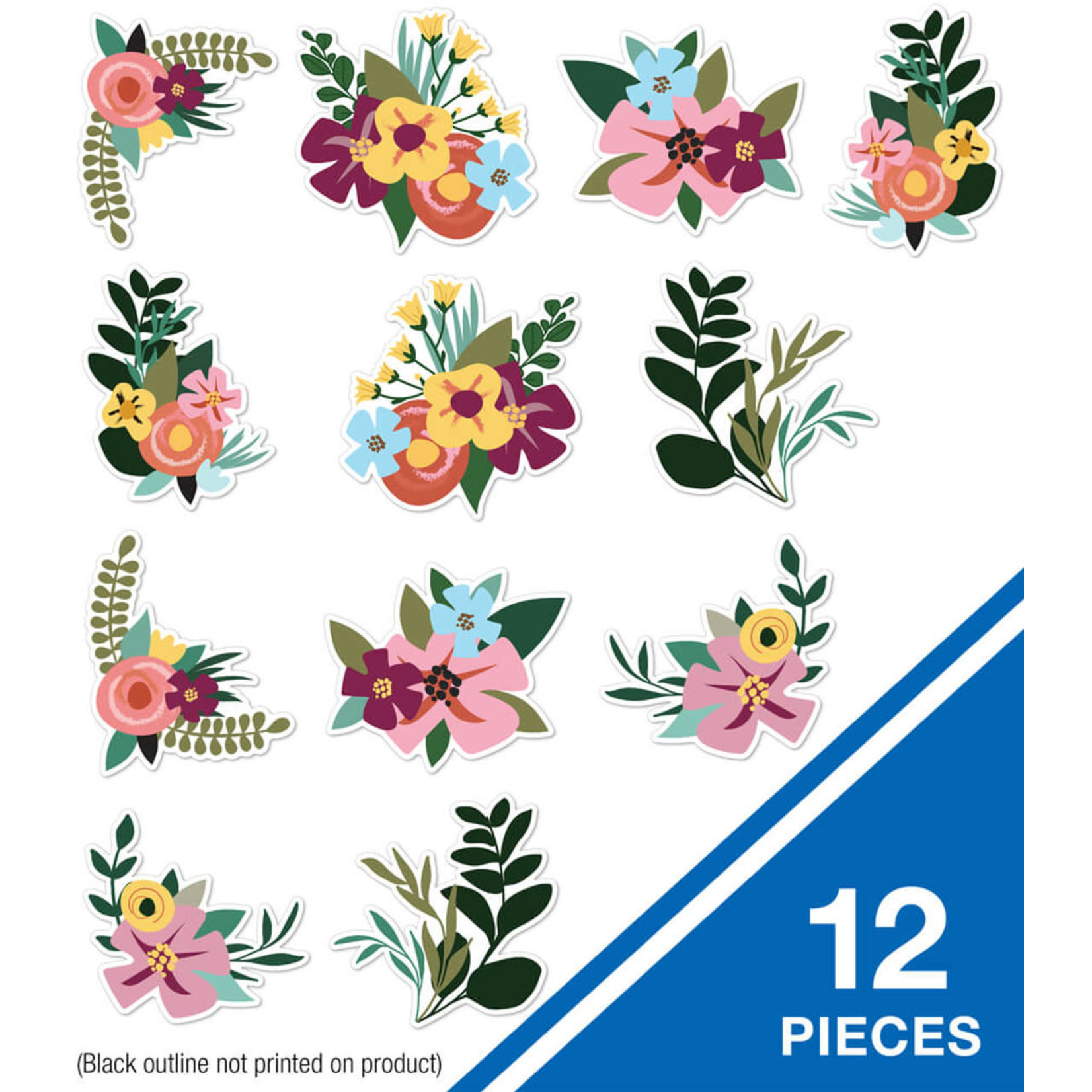 CARSON DELLOSA PUBLISHING CO Jumbo Flowers and Greenery Cutouts
