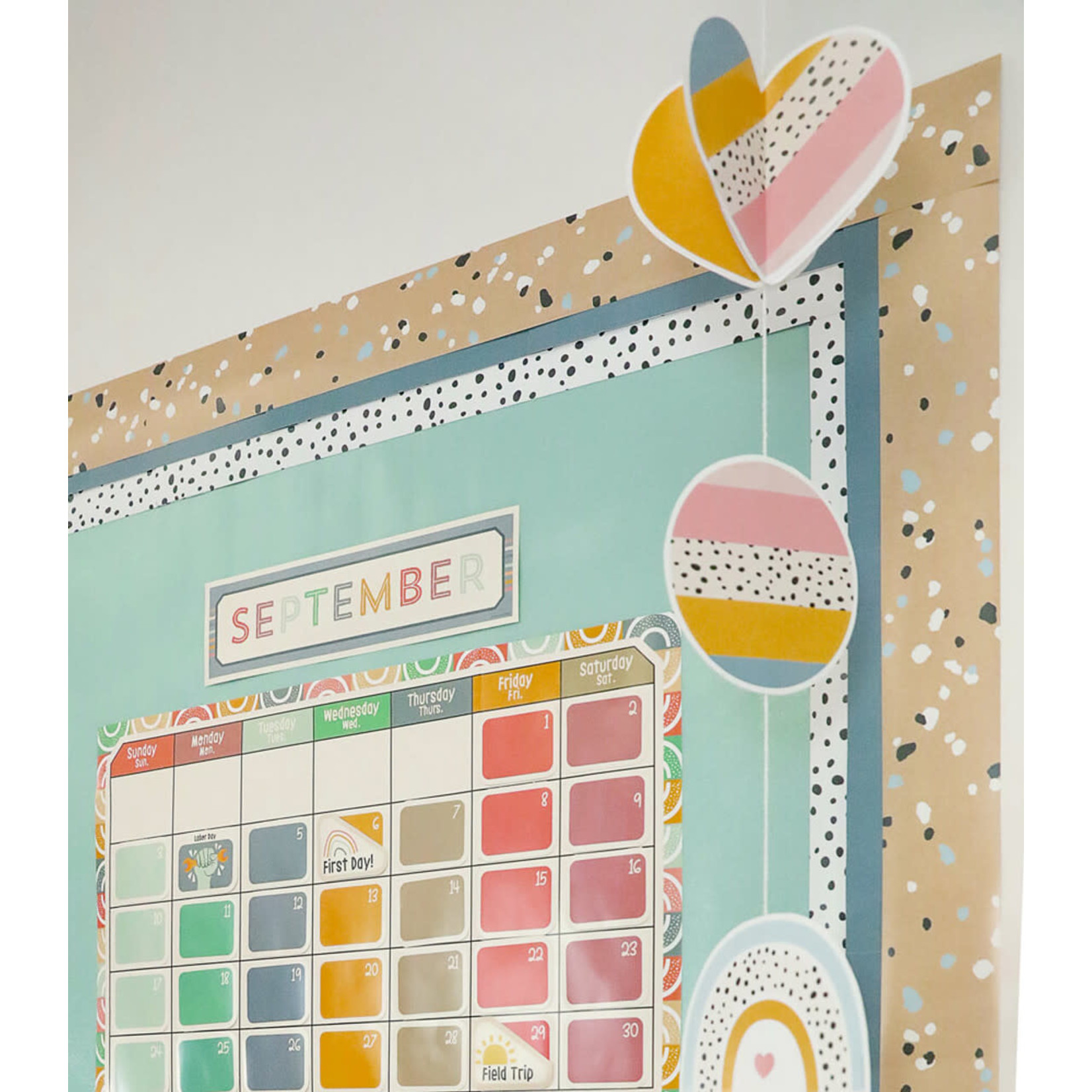 CARSON DELLOSA PUBLISHING CO Speckled Kraft Paper Straight Bulletin Board Borders
