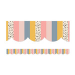 CARSON DELLOSA PUBLISHING CO Stripes Scalloped Bulletin Board Borders