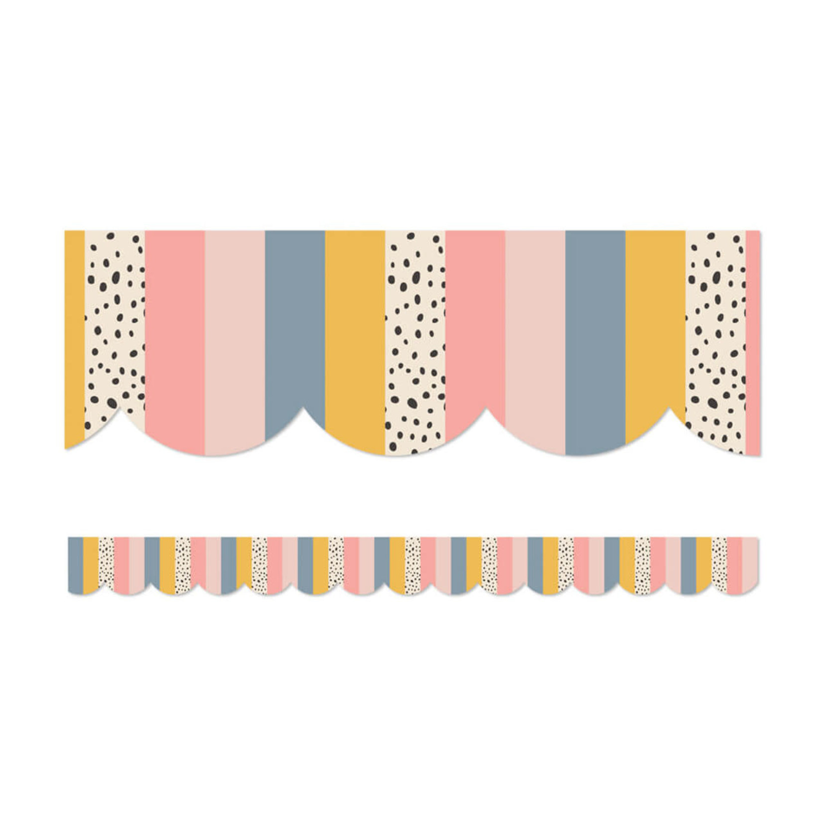 CARSON DELLOSA PUBLISHING CO Stripes Scalloped Bulletin Board Borders