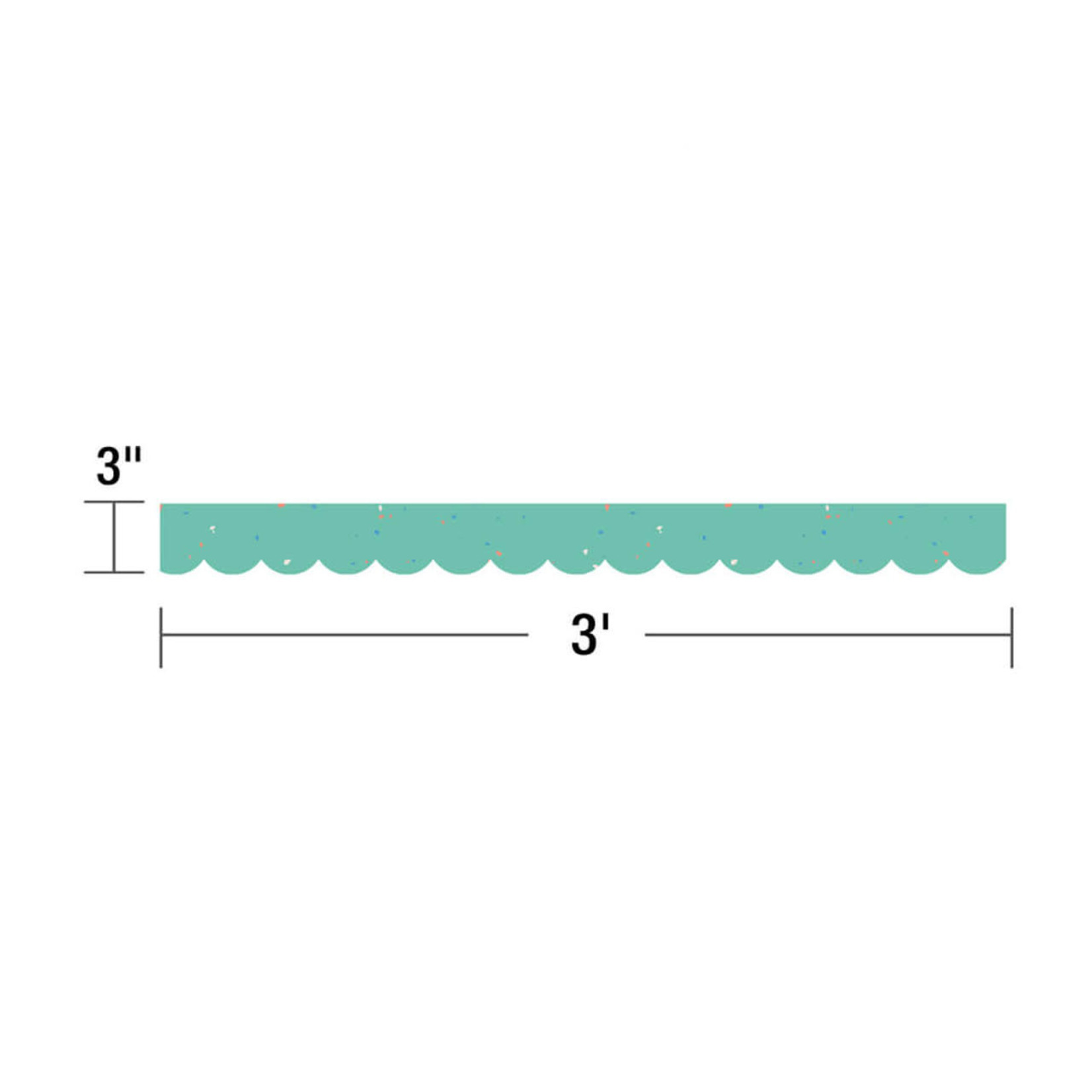 CARSON DELLOSA PUBLISHING CO Speckled Teal Scalloped Bulletin Board Borders