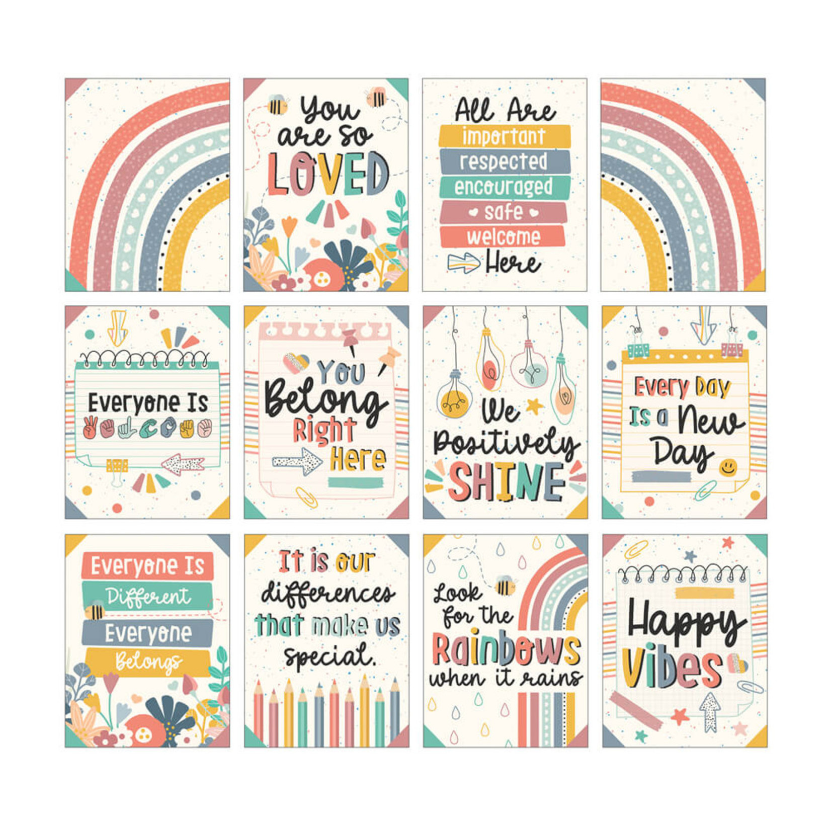 CARSON DELLOSA PUBLISHING CO Mini Posters: We Belong Poster Set