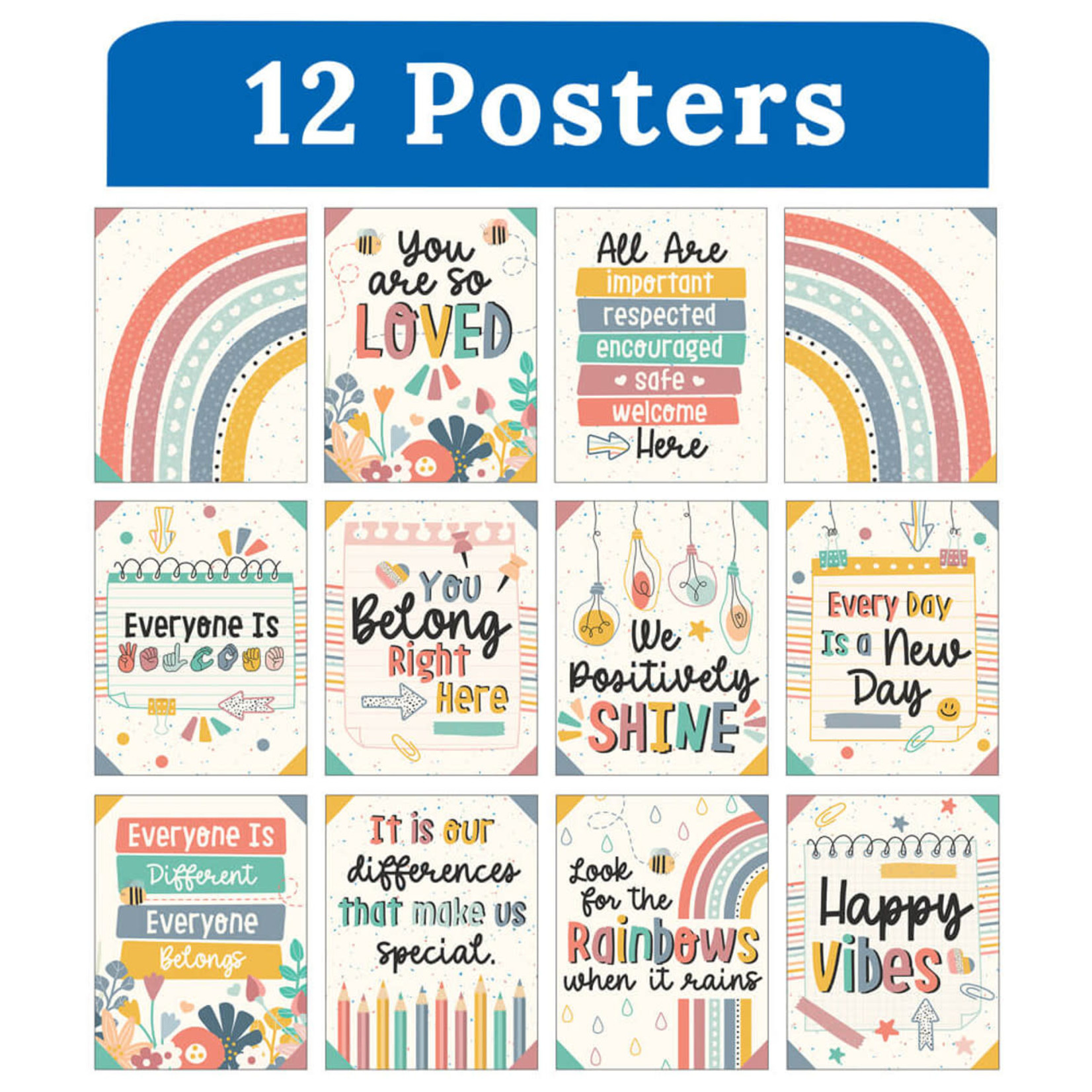 CARSON DELLOSA PUBLISHING CO Mini Posters: We Belong Poster Set