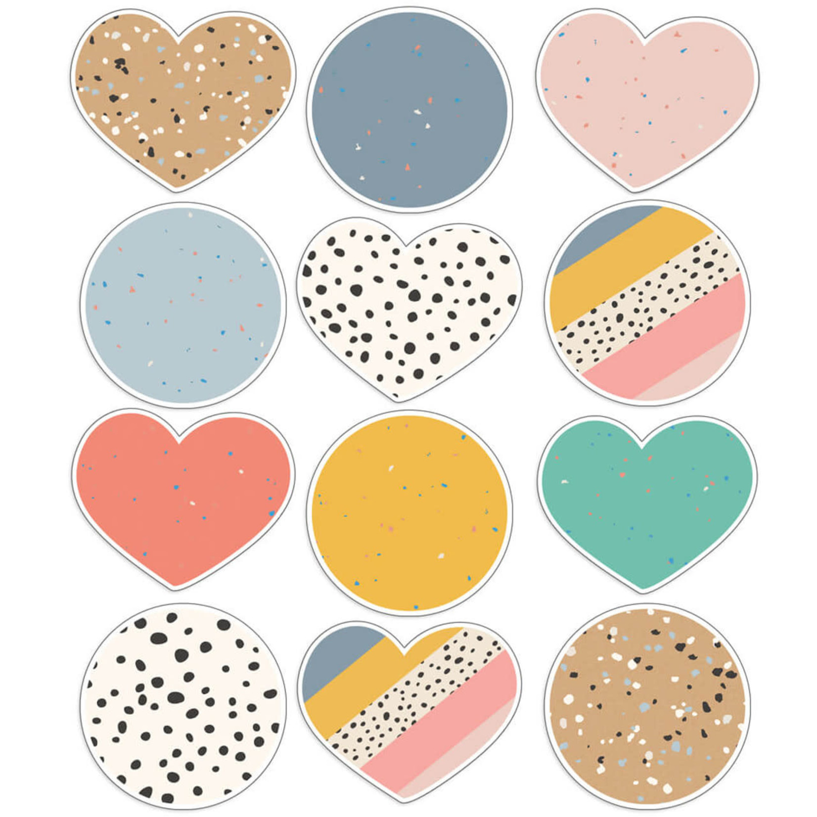 CARSON DELLOSA PUBLISHING CO We Belong Jumbo Hearts & Dots Cutouts
