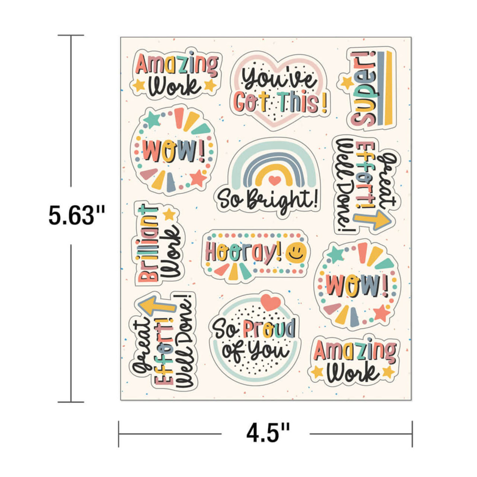 CARSON DELLOSA PUBLISHING CO We Belong Motivational Shape Stickers