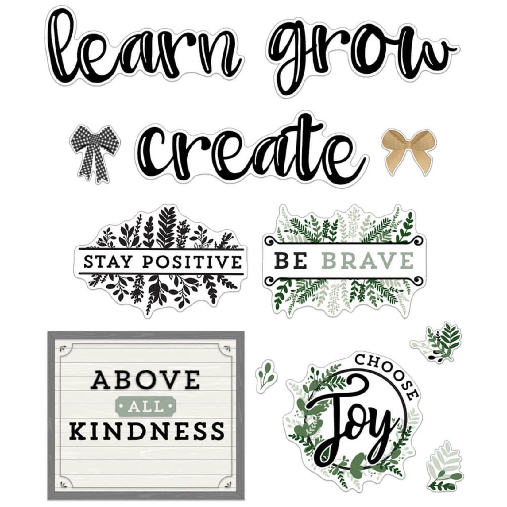 CARSON DELLOSA PUBLISHING CO Farmhouse Motivational Signs Bulletin Board Set