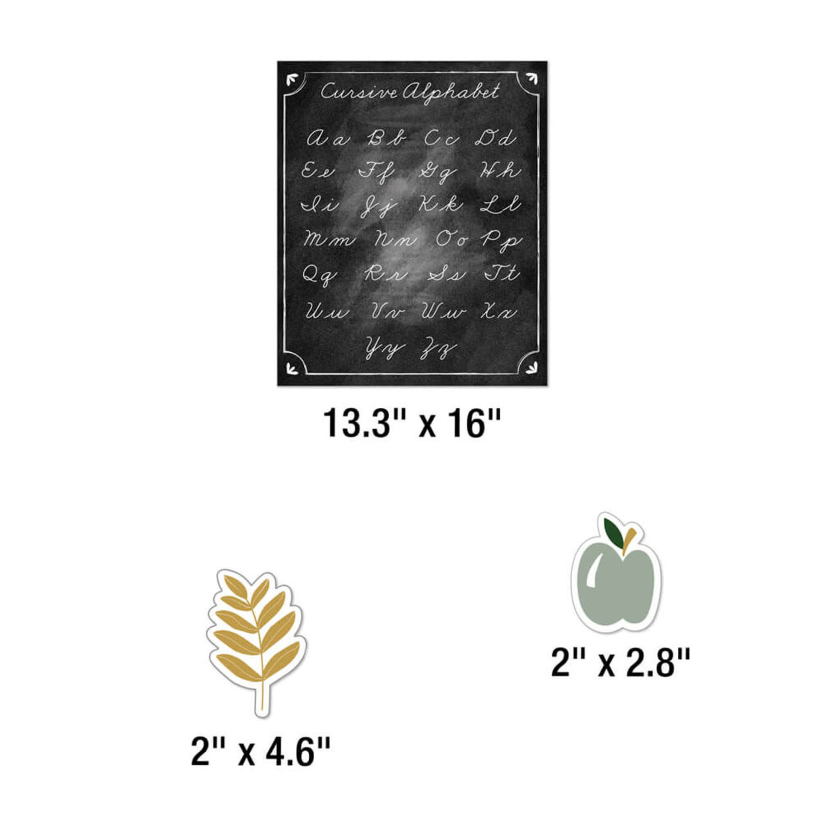 CARSON DELLOSA PUBLISHING CO Farmhouse Alphabet Line: Cursive Bulletin Board Set Grade 2-5