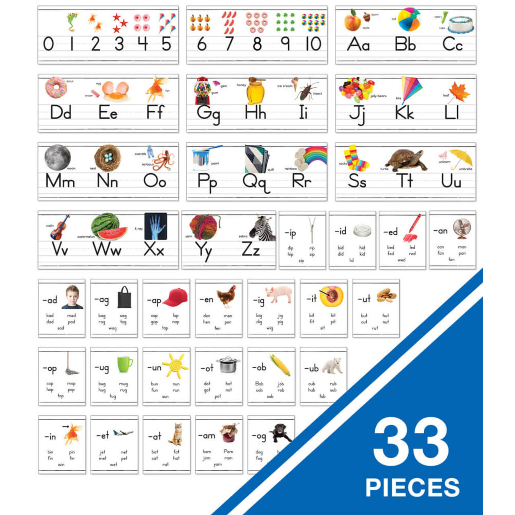 CARSON DELLOSA PUBLISHING CO Photographic Alphabet Line Bulletin Board Set Grade PK-2
