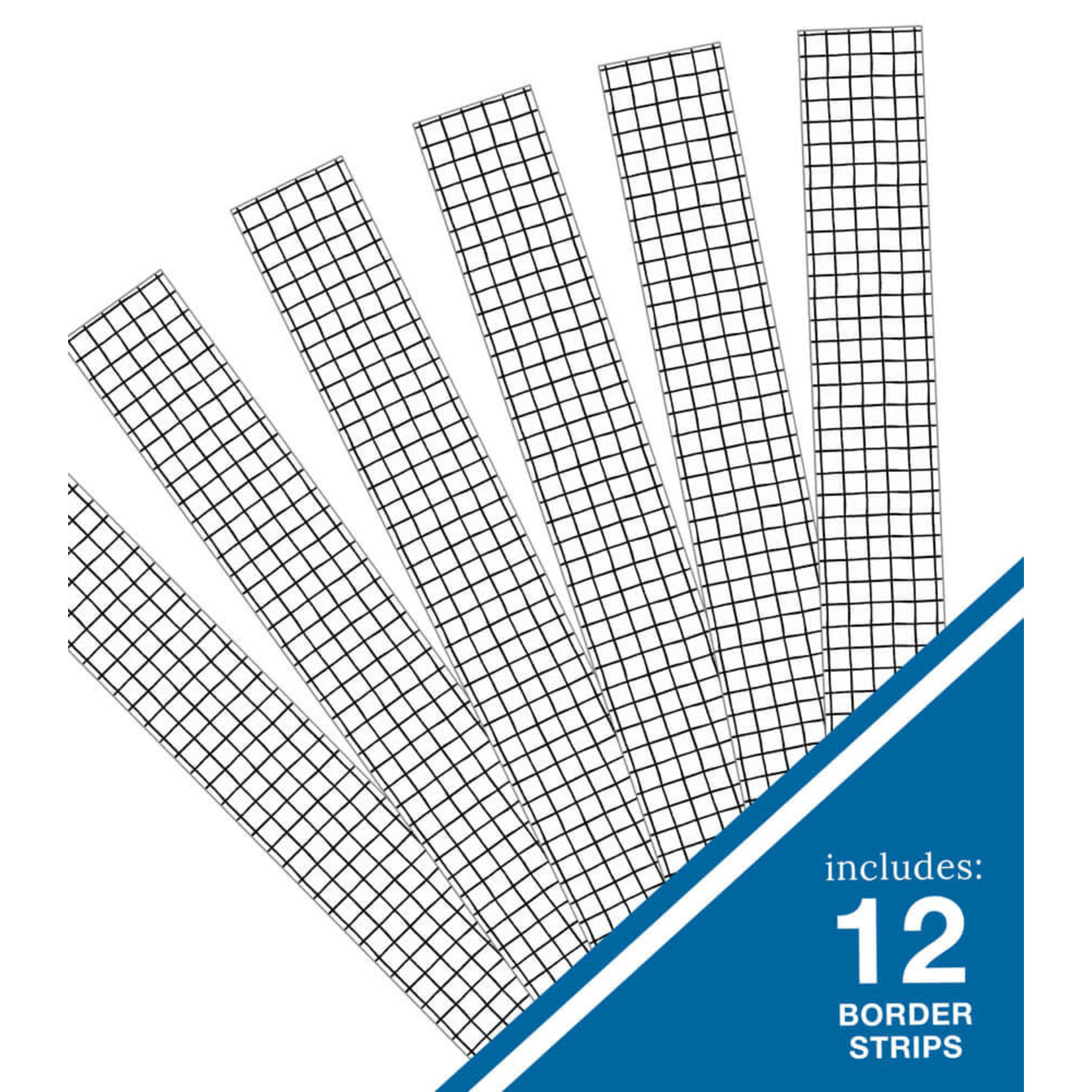 CARSON DELLOSA PUBLISHING CO Creatively Inspired Black & White Grid Straight Bulletin Board Borders