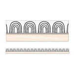 CARSON DELLOSA PUBLISHING CO Creatively Inspired Black & White Rainbows Straight Bulletin Board Borders