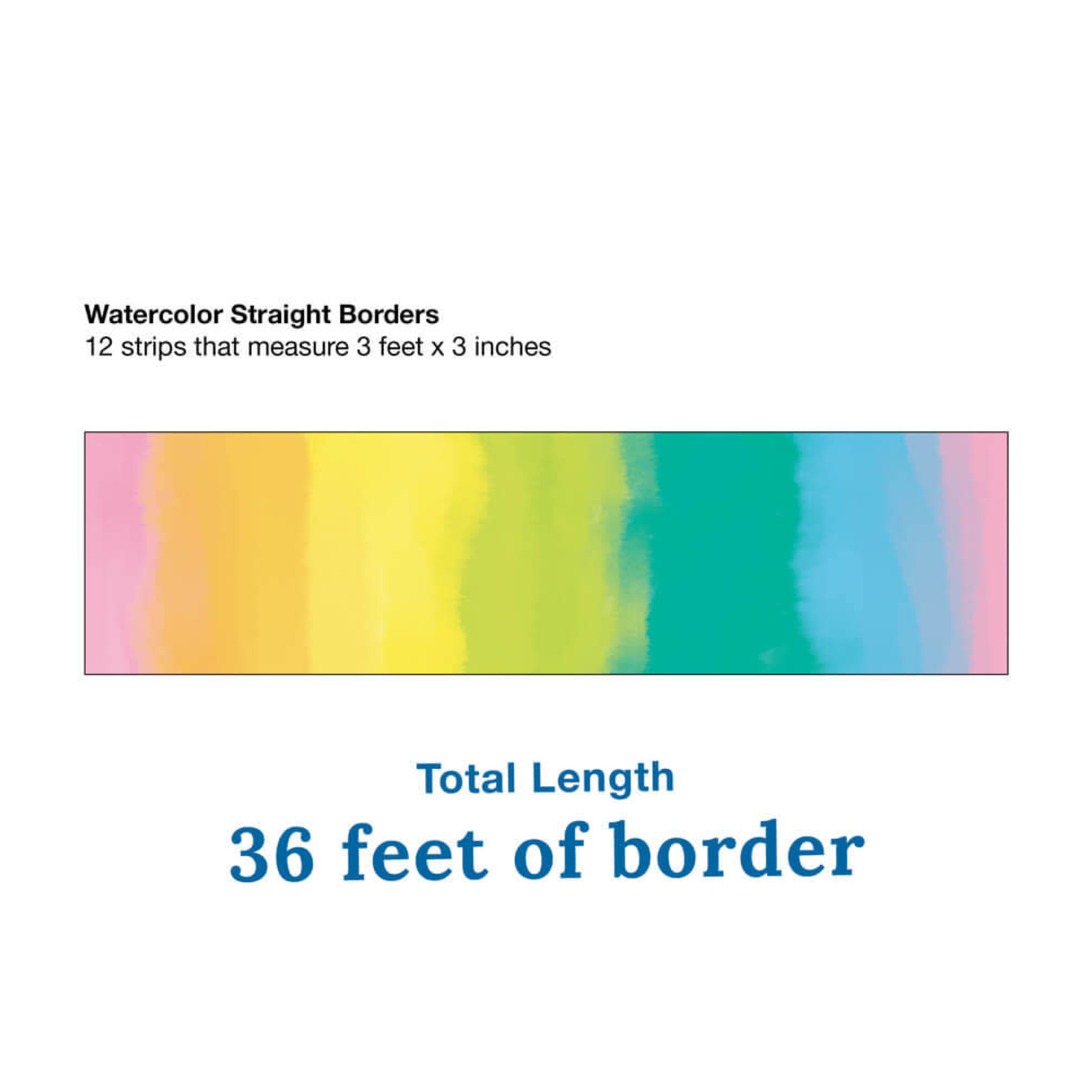 CARSON DELLOSA PUBLISHING CO Creatively Inspired Watercolor Straight Bulletin Board Borders