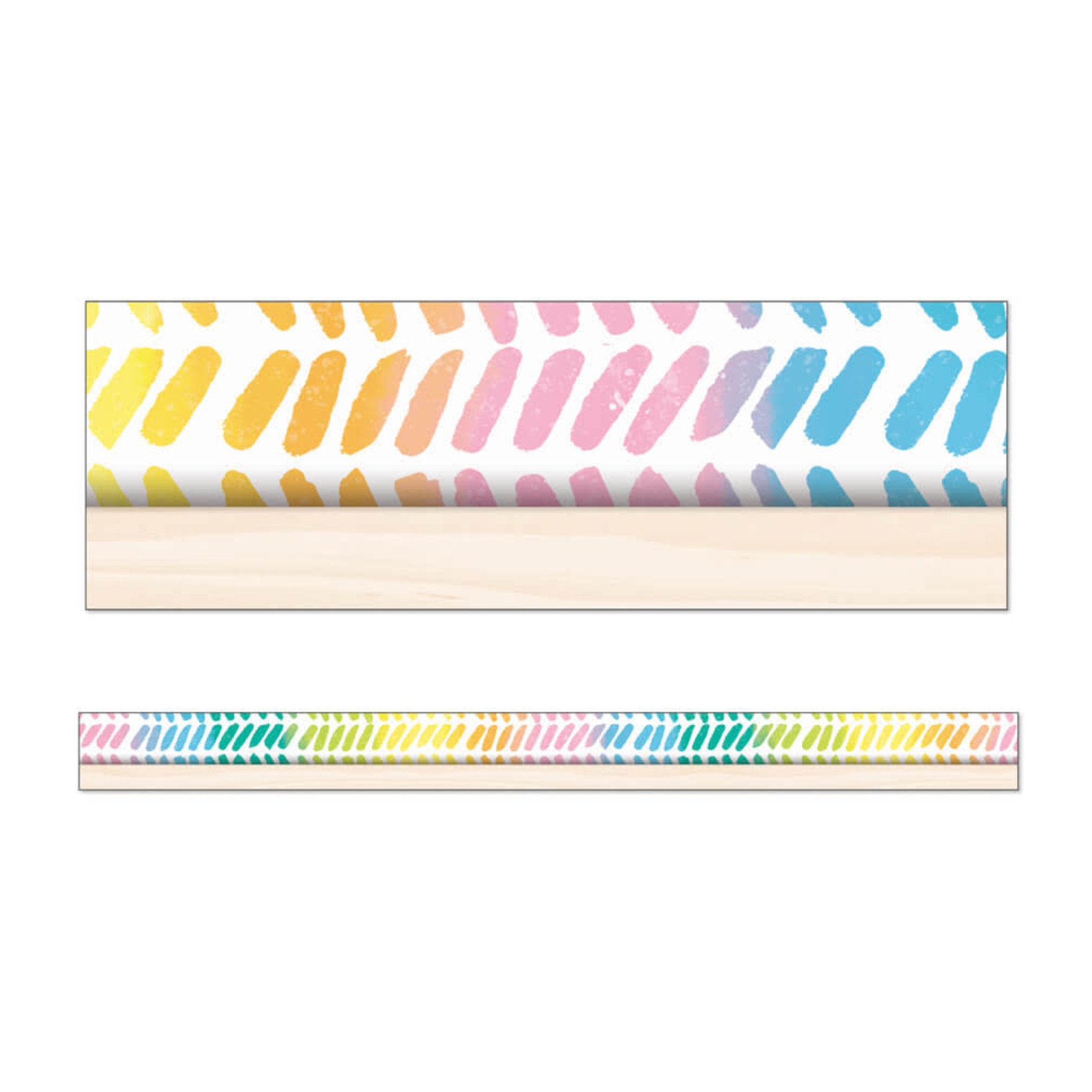 CARSON DELLOSA PUBLISHING CO Creatively Inspired Watercolor Chevron Straight Bulletin Board Borders