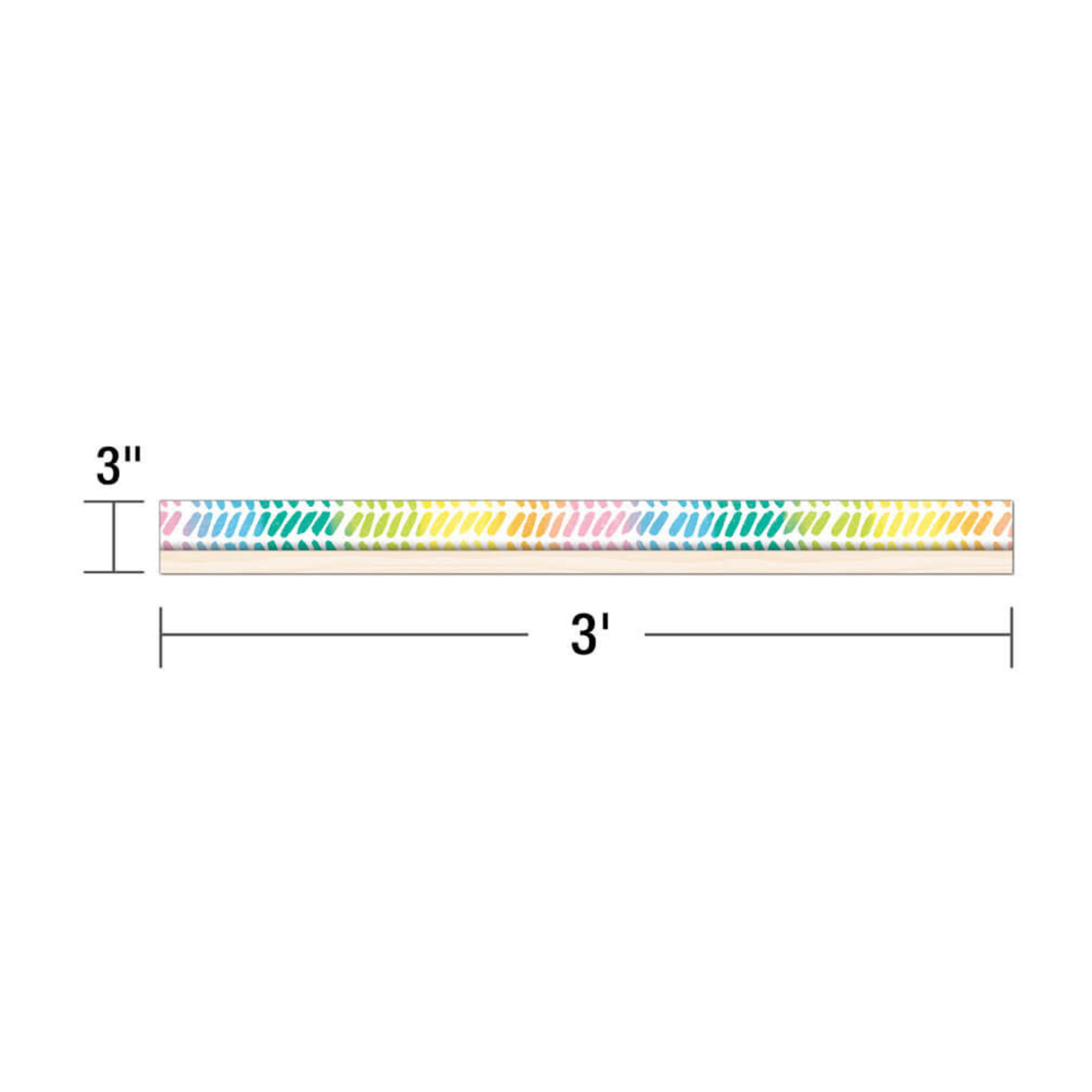 CARSON DELLOSA PUBLISHING CO Creatively Inspired Watercolor Chevron Straight Bulletin Board Borders