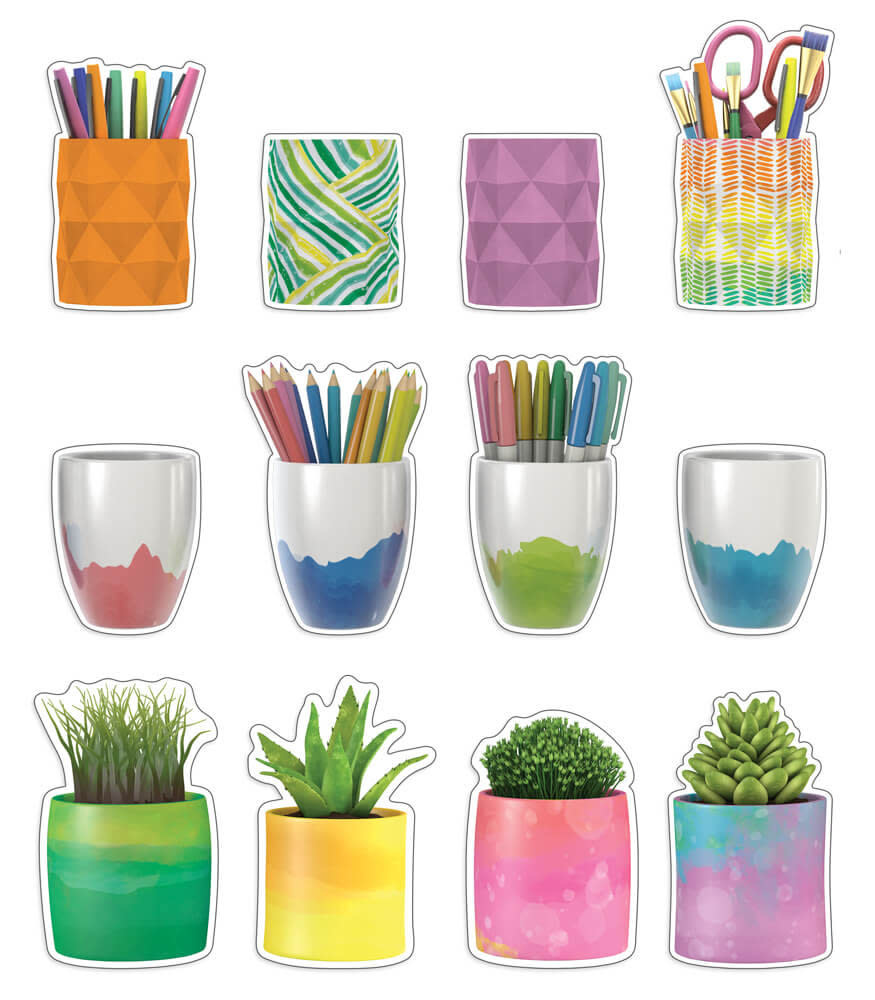 Creatively Inspired Planters & Cups Cutouts - Educational Outfitters