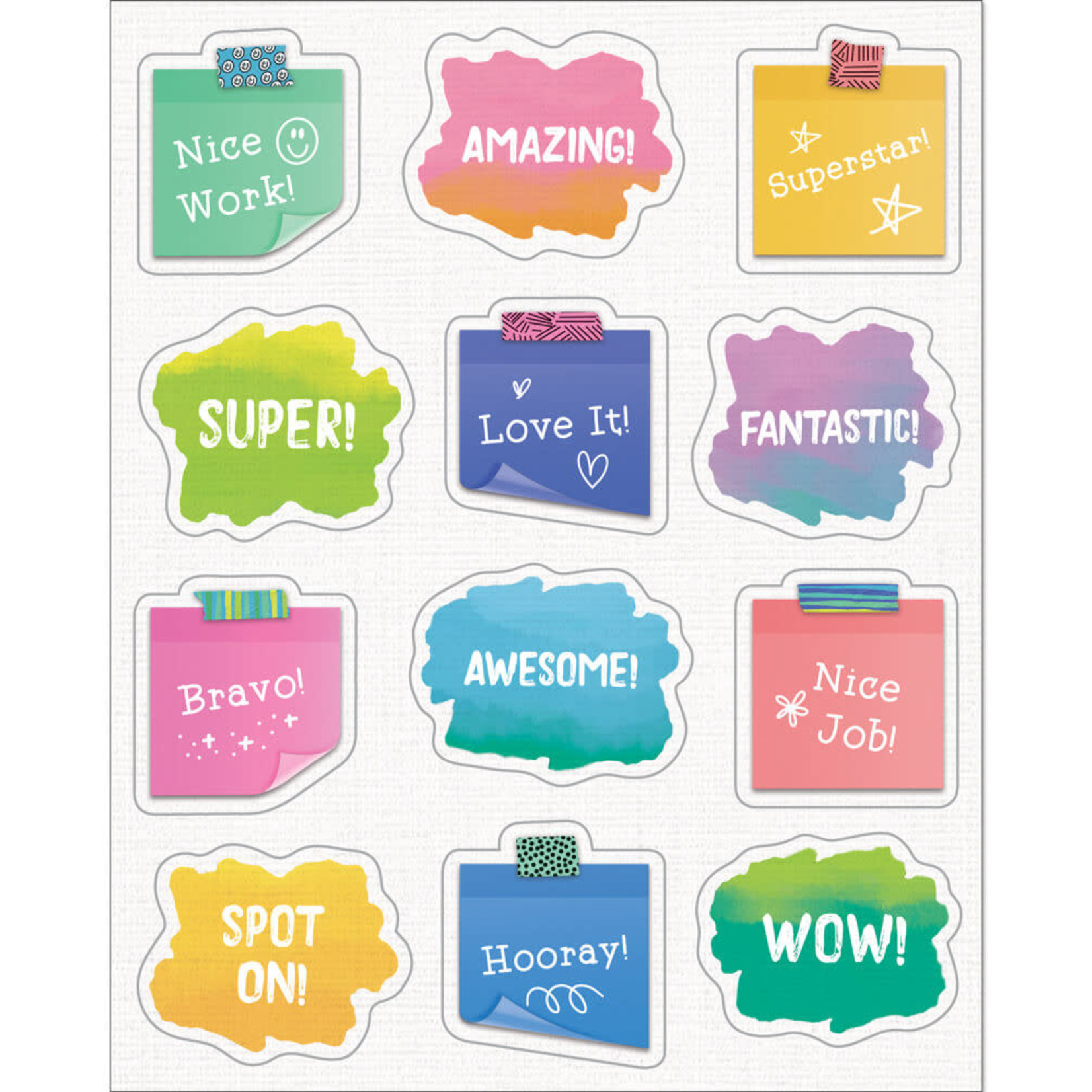 CARSON DELLOSA PUBLISHING CO Creatively Inspired Doodle Motivational Shape Stickers