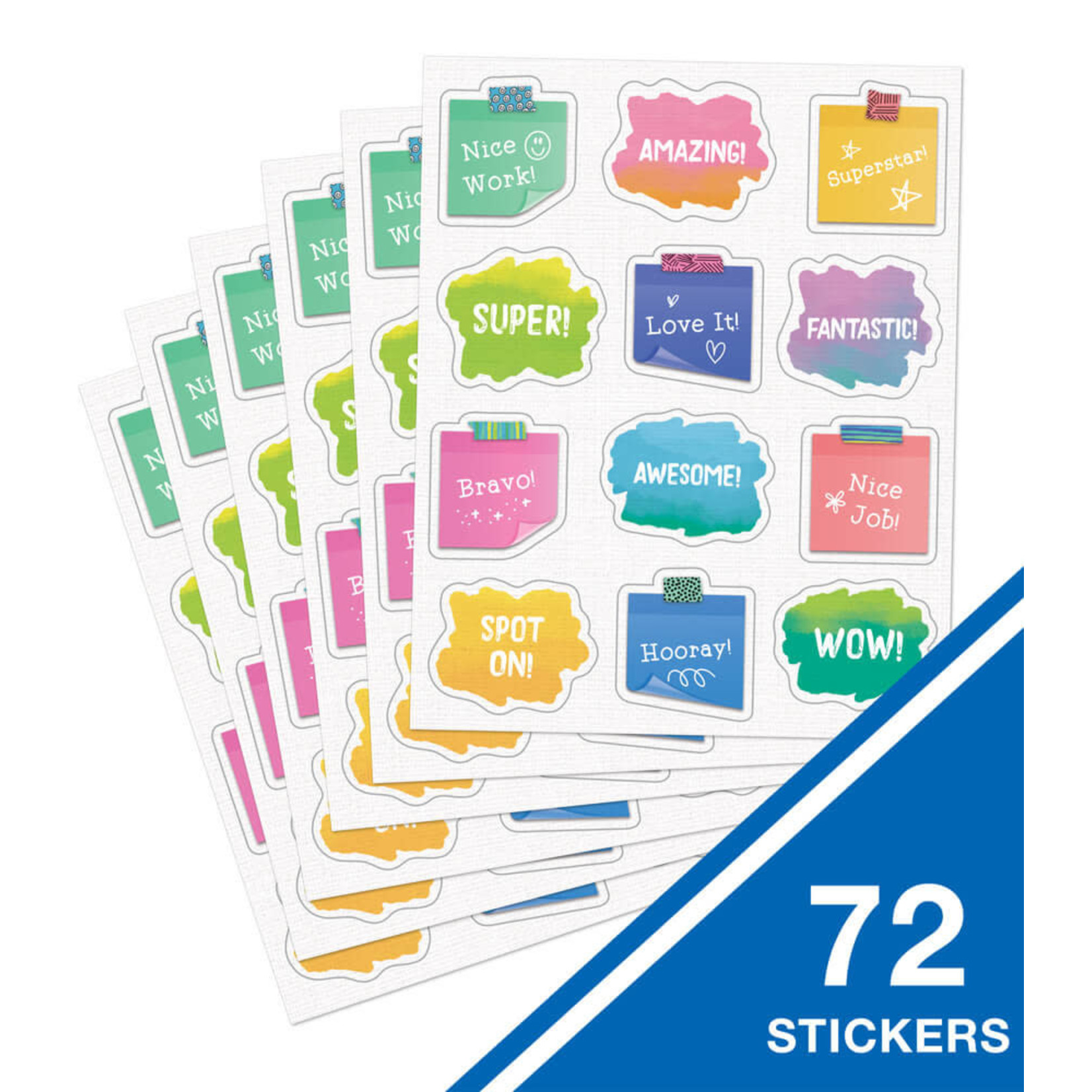 CARSON DELLOSA PUBLISHING CO Creatively Inspired Doodle Motivational Shape Stickers