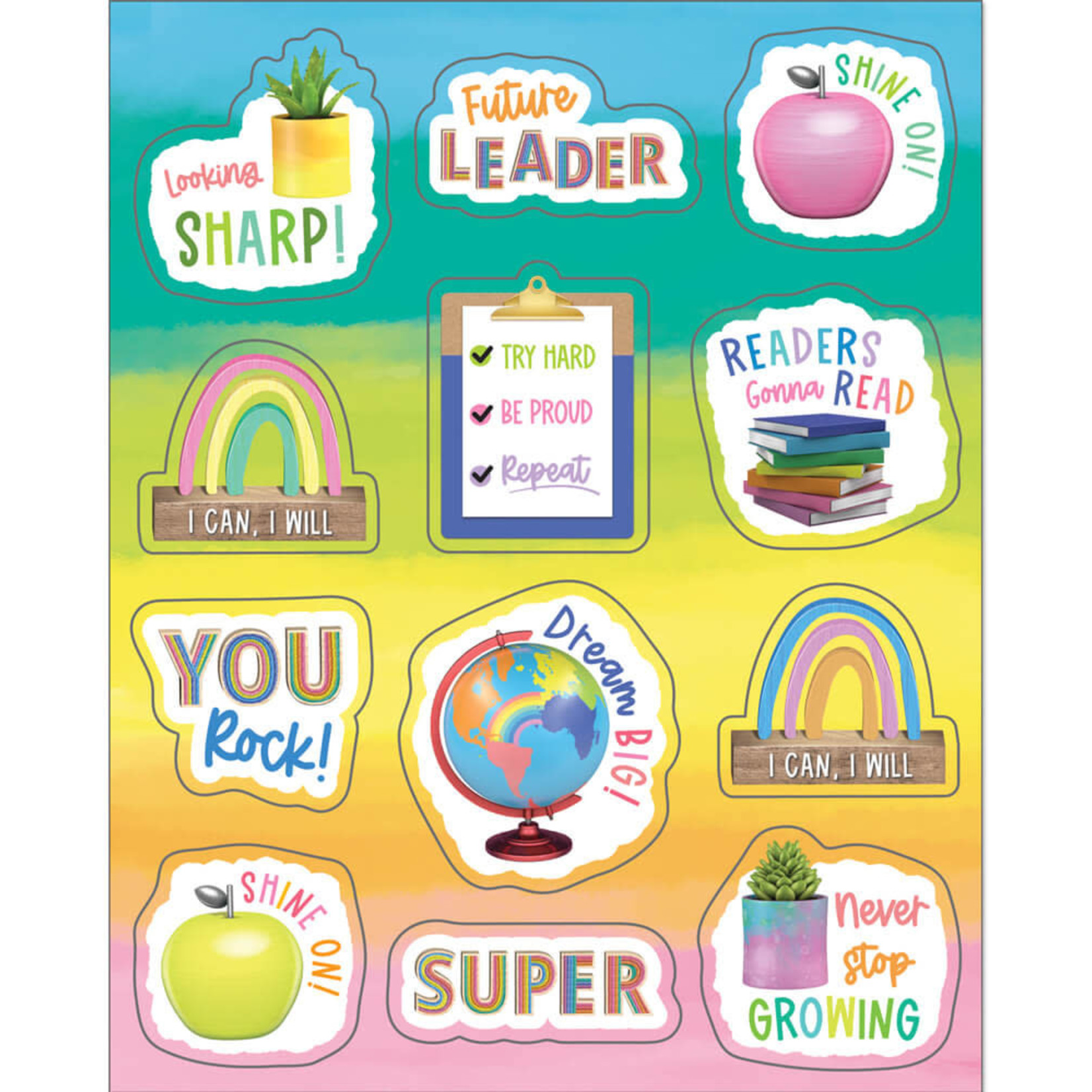 CARSON DELLOSA PUBLISHING CO Creatively Inspired Motivational Shape Stickers