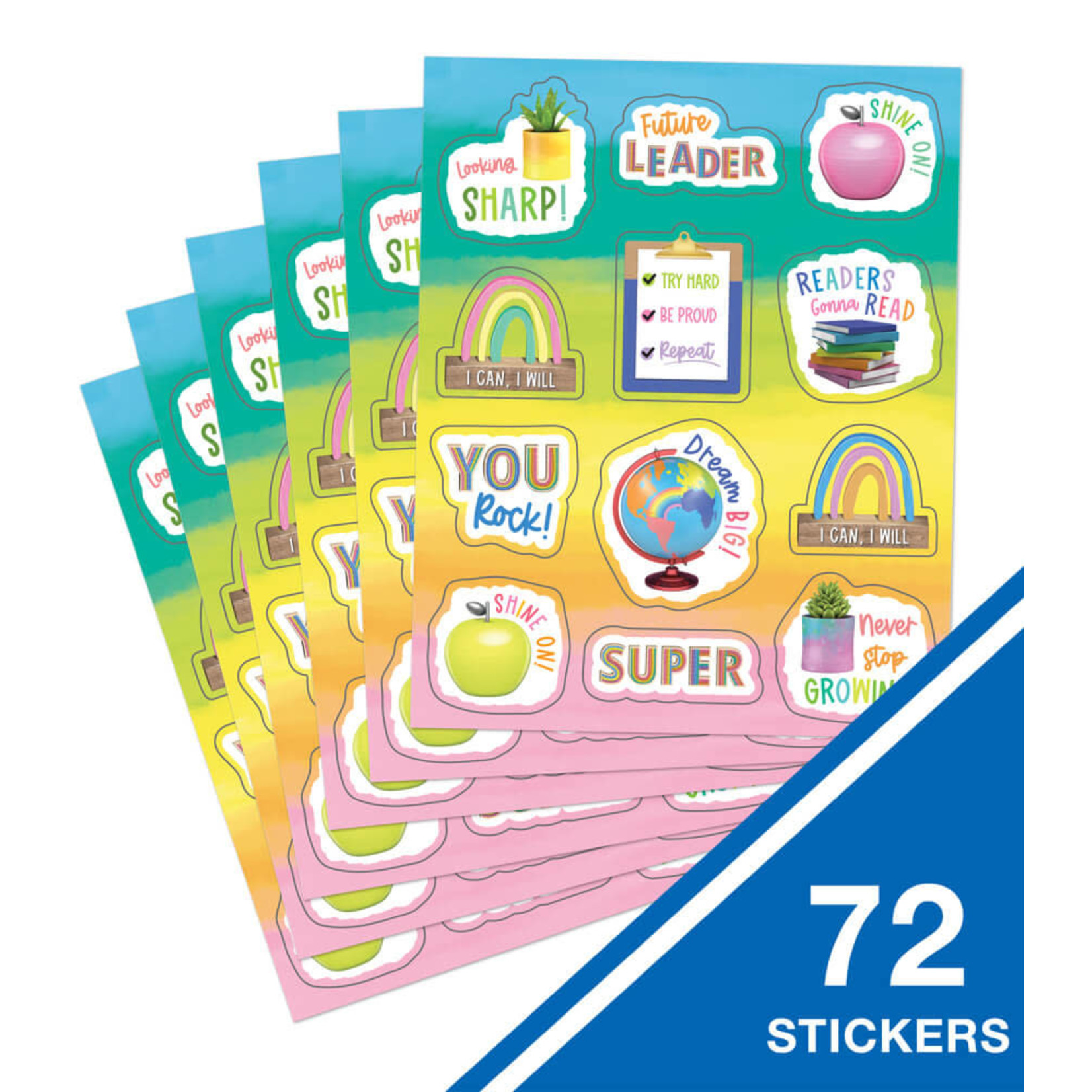 CARSON DELLOSA PUBLISHING CO Creatively Inspired Motivational Shape Stickers