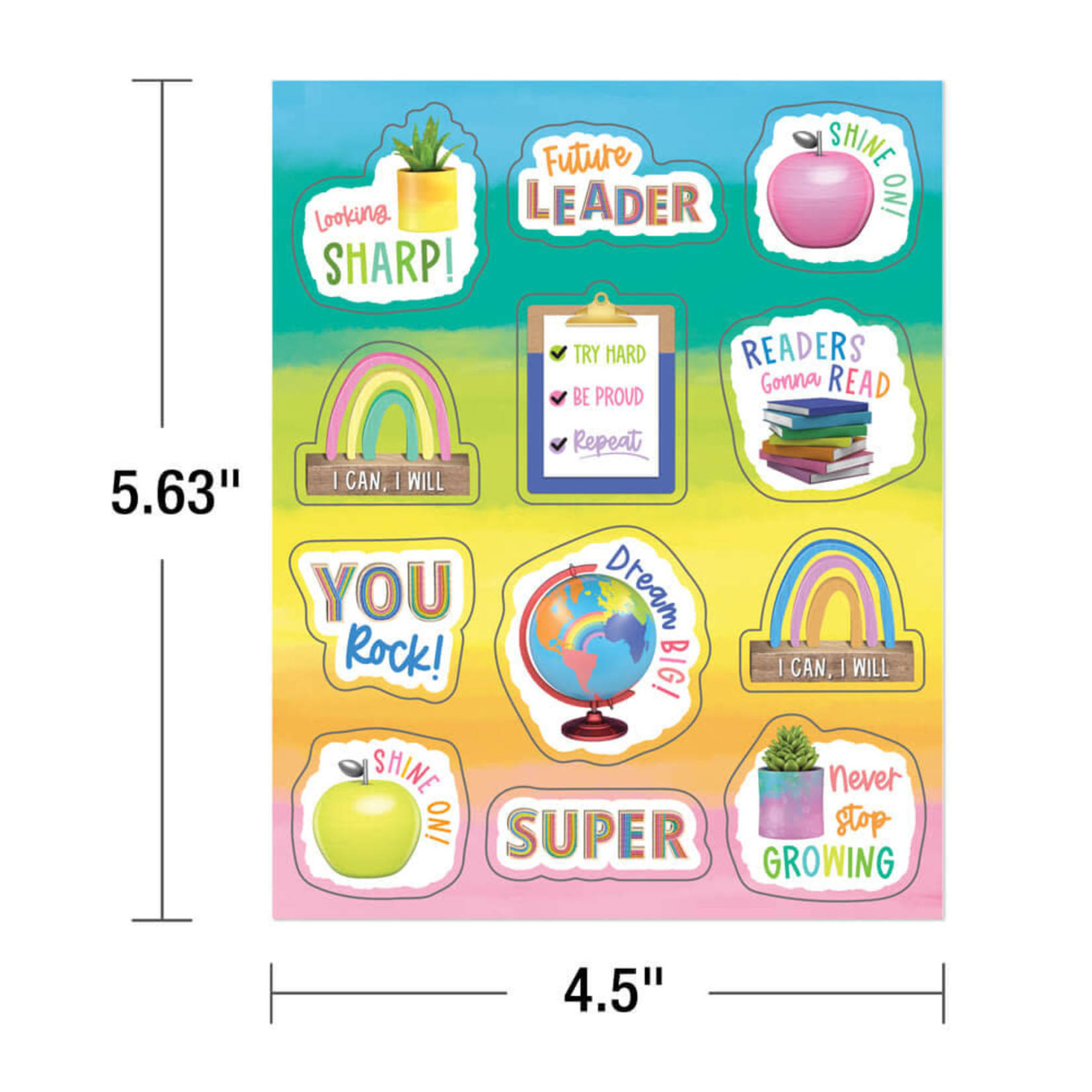 CARSON DELLOSA PUBLISHING CO Creatively Inspired Motivational Shape Stickers