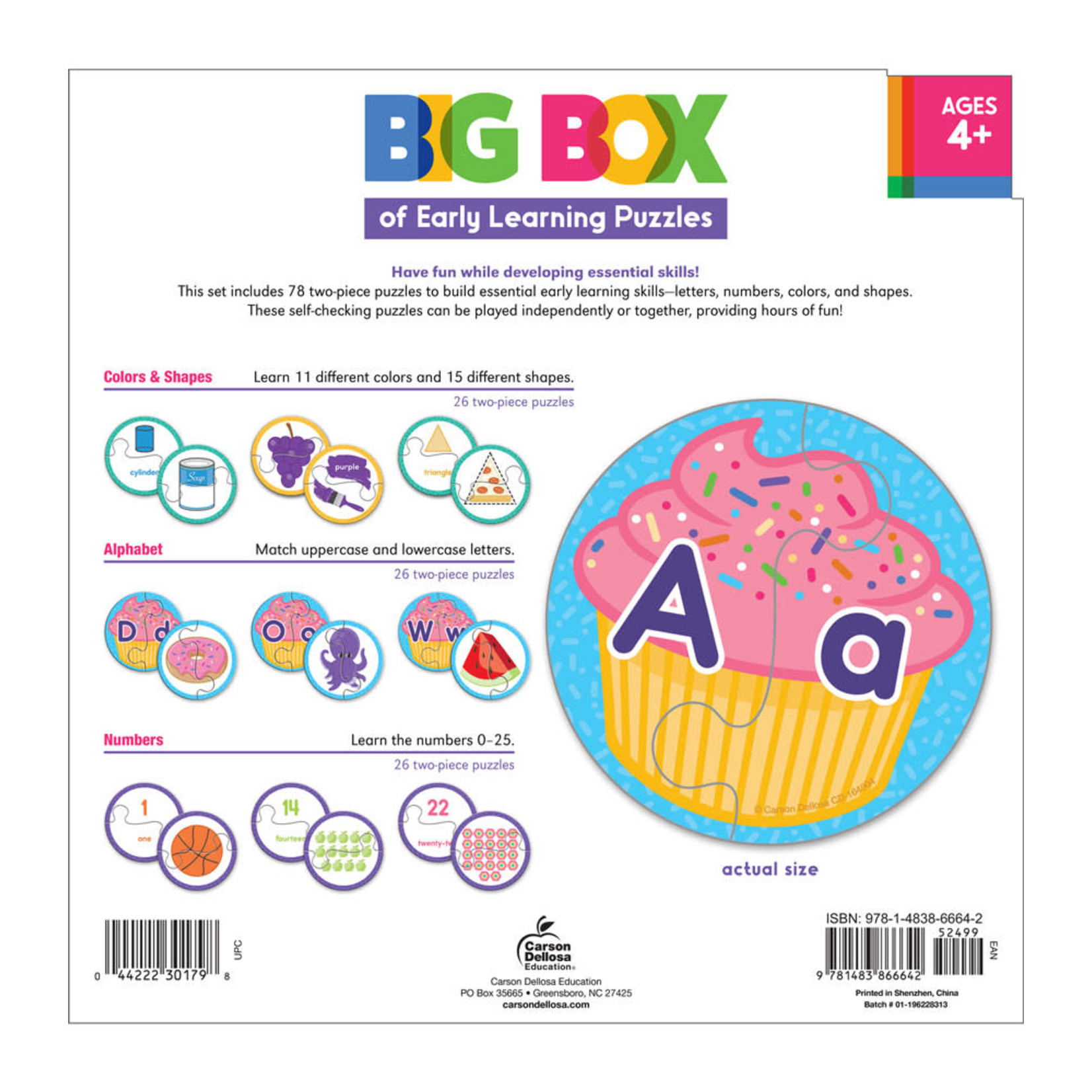 CARSON DELLOSA PUBLISHING CO Big Box of Early Learning Puzzle Grade PK-1