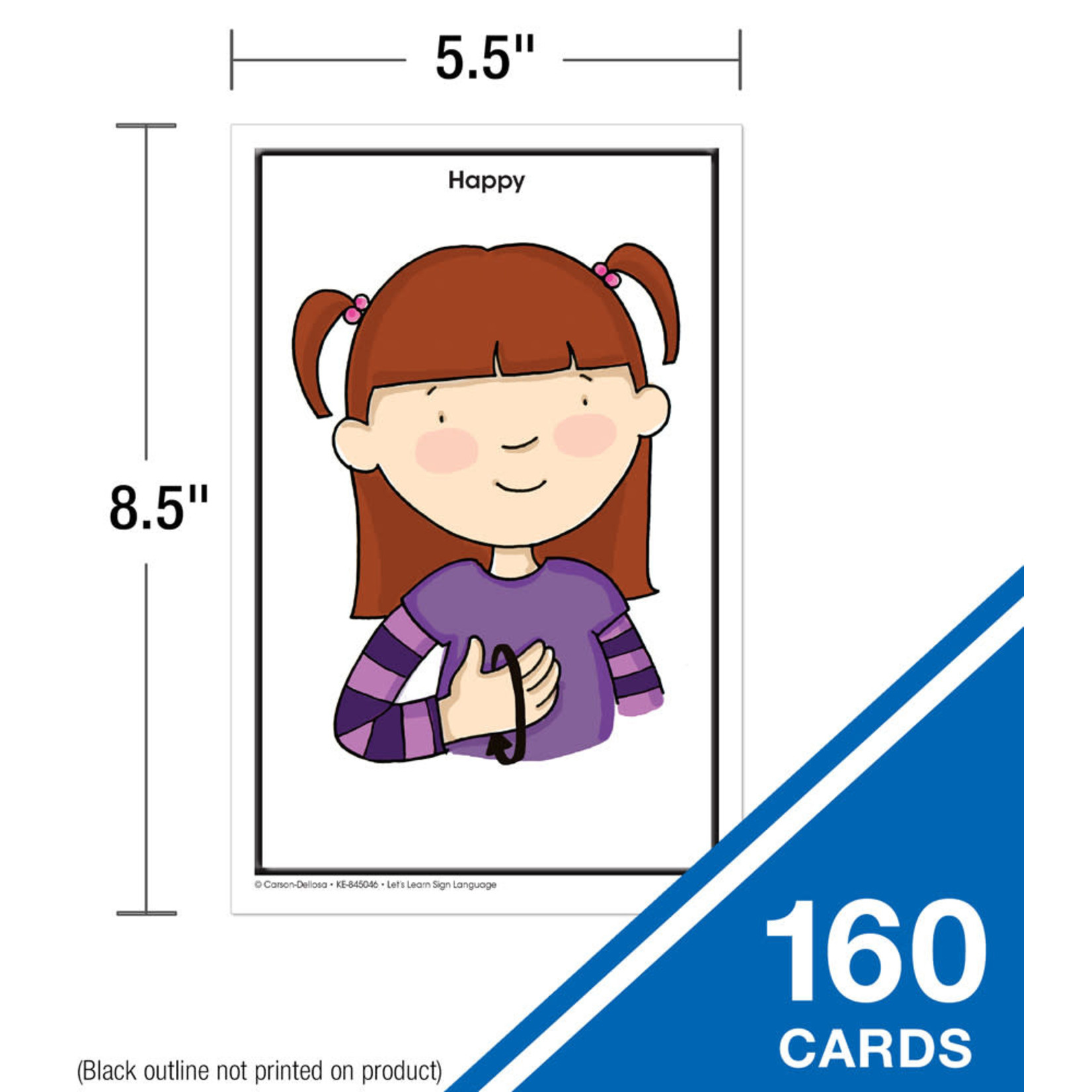 CARSON DELLOSA PUBLISHING CO Let's Learn Sign Language Learning Cards Grade PK-2