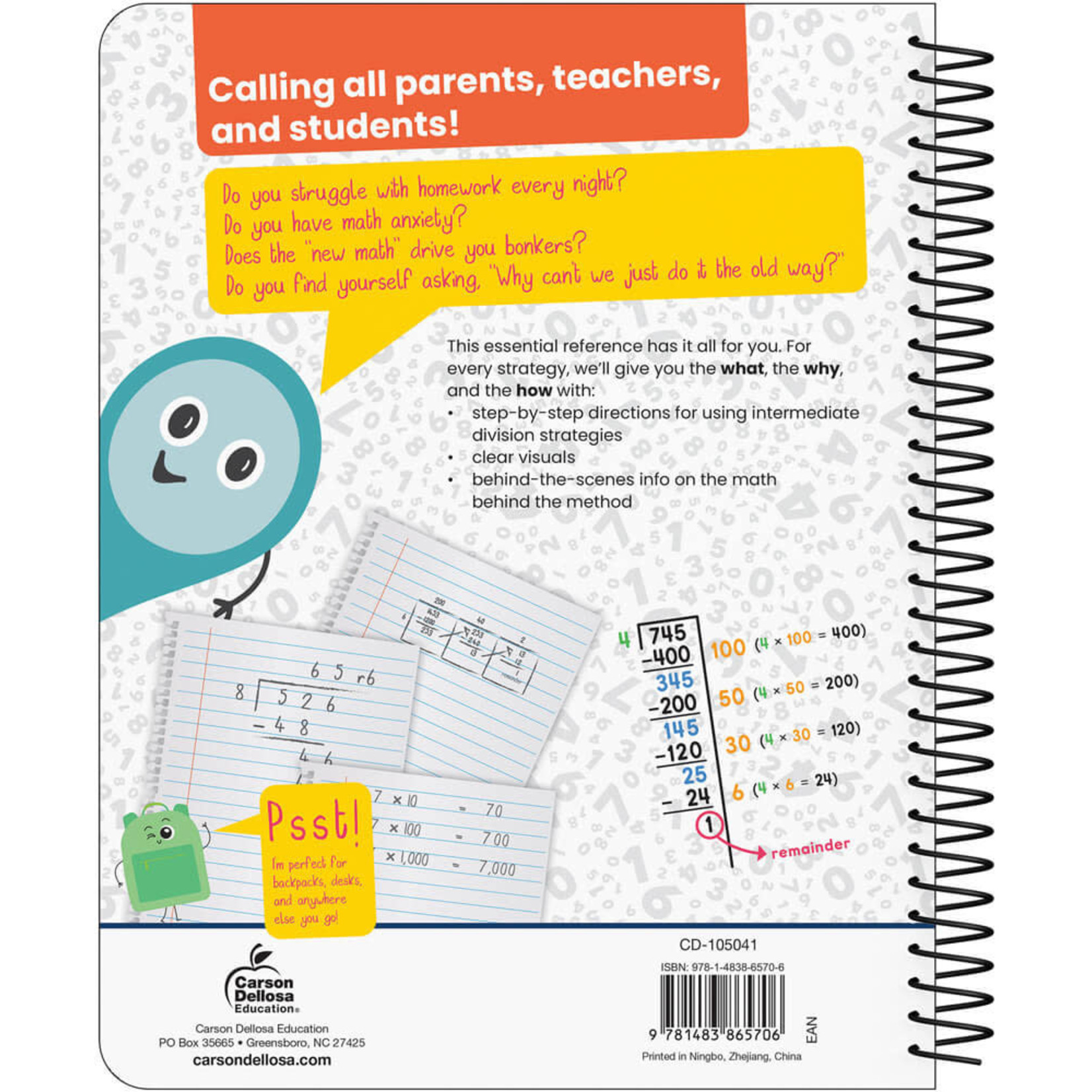 CARSON DELLOSA PUBLISHING CO Intermediate Division Strategies Resource Book Grade 4-6