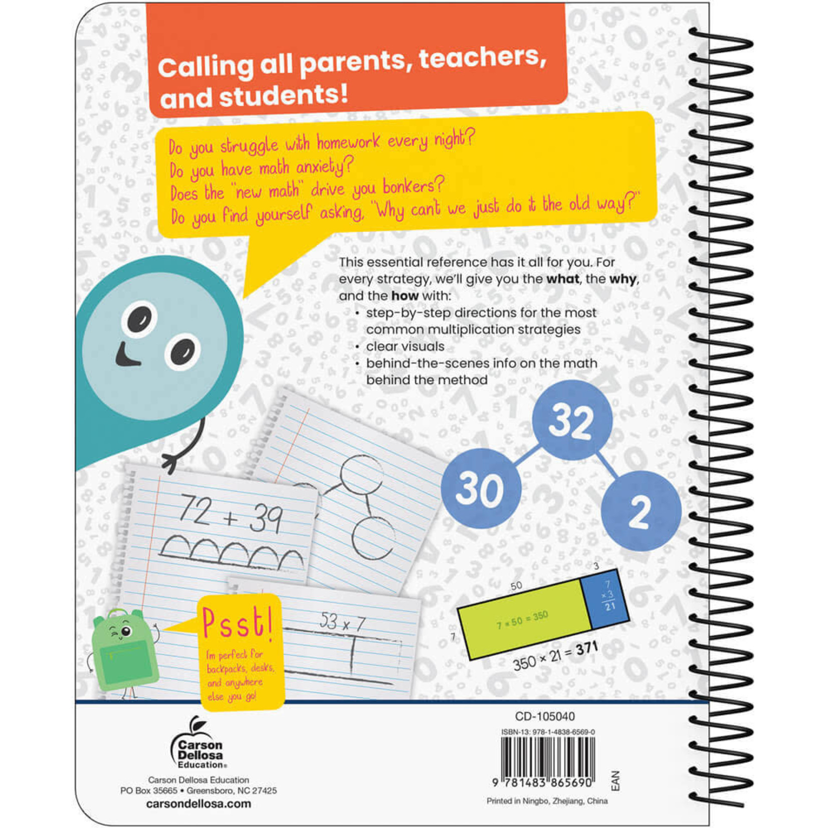 CARSON DELLOSA PUBLISHING CO Intermediate Multiplication Strategies Resource Book Grade 4-6