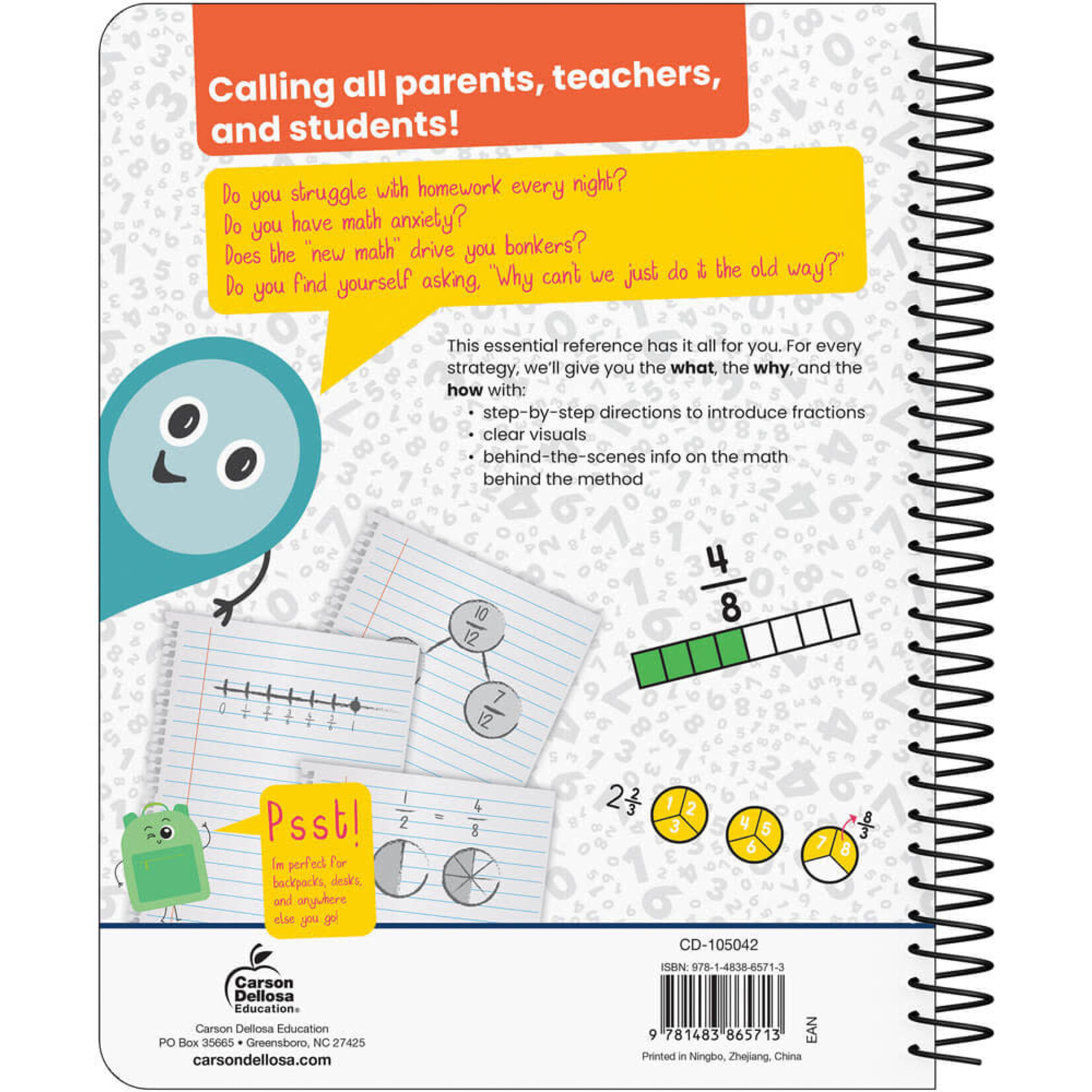 CARSON DELLOSA PUBLISHING CO Intro to Fractions Resource Book Grade 2-4