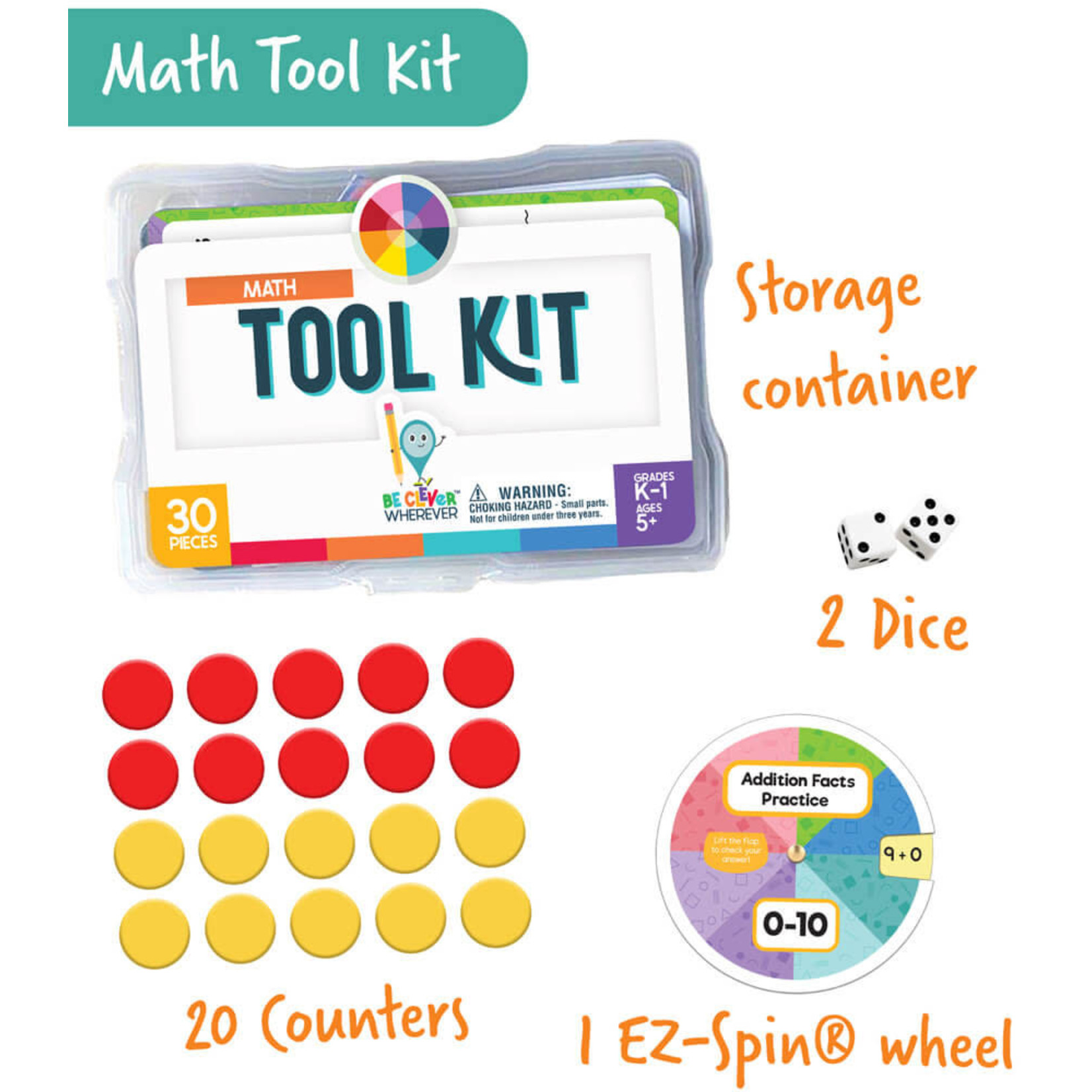 CARSON DELLOSA PUBLISHING CO Math Tool Kit Manipulative Grade K-1
