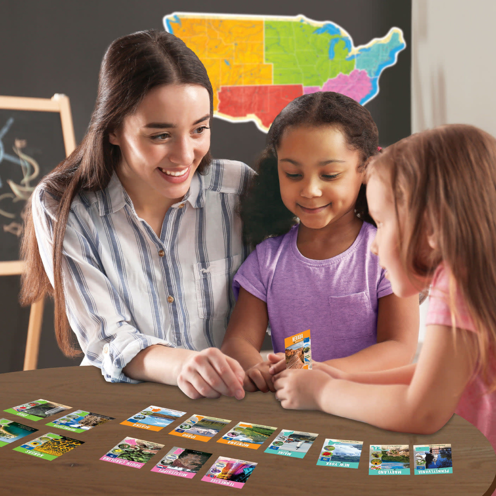 TREND ENTERPRISES INC The United States Wipe-Off Learning Set