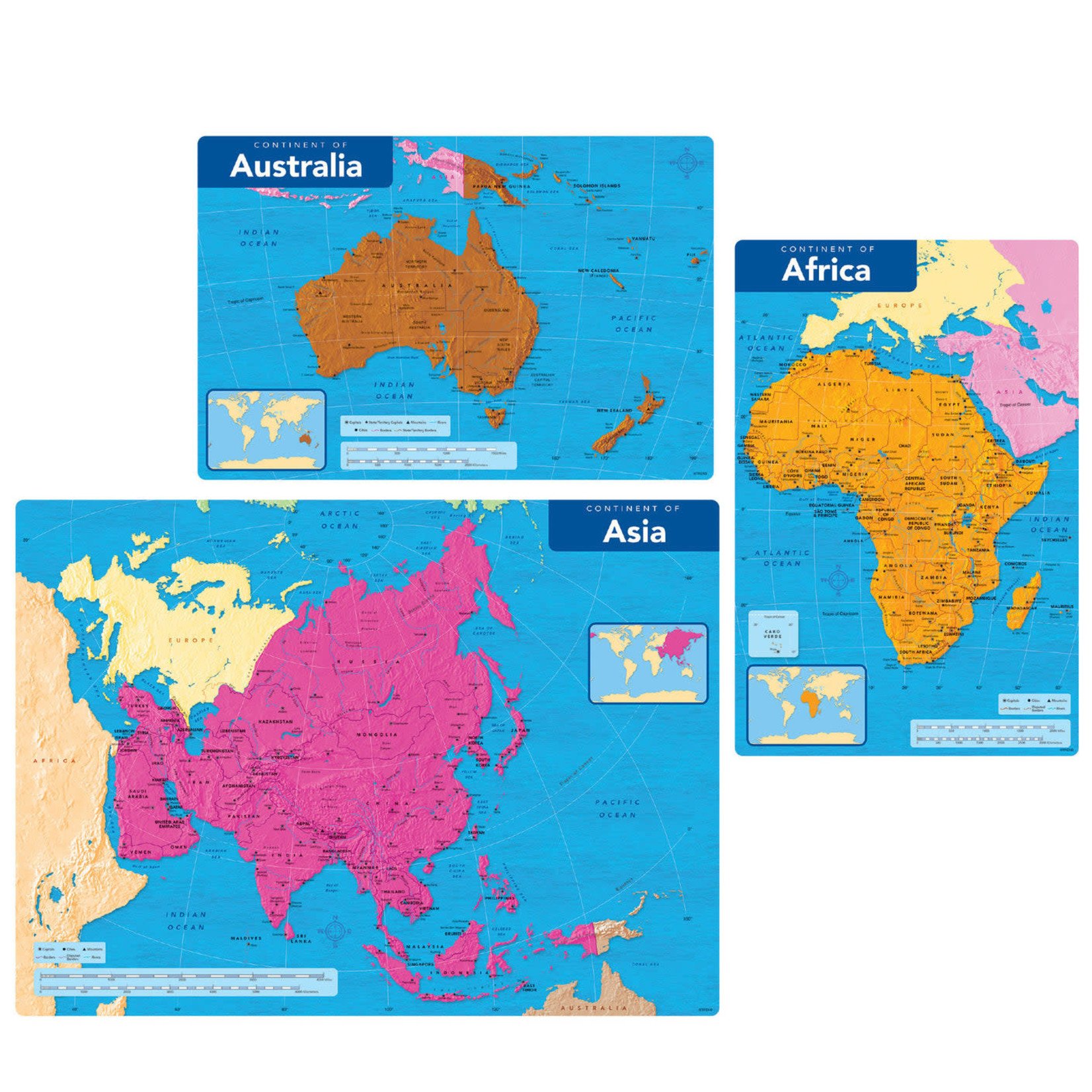 TREND ENTERPRISES INC Continents of the World Learning Set