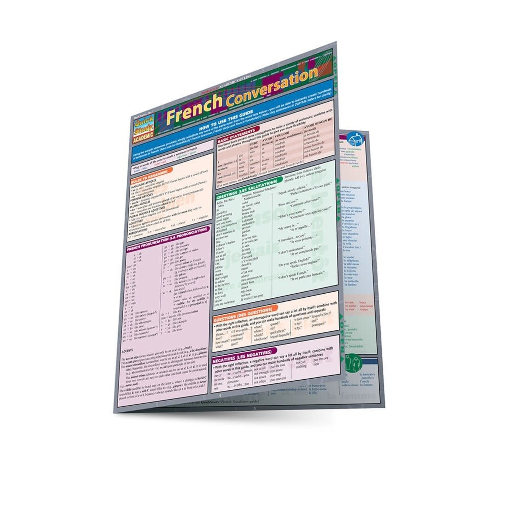 BAR CHARTS QuickStudy: French Conversation Laminated Study Guide