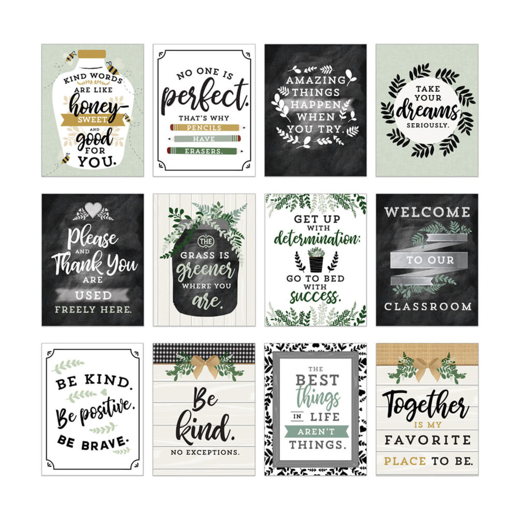 CARSON DELLOSA PUBLISHING CO Mini Posters: Farmhouse Poster Set
