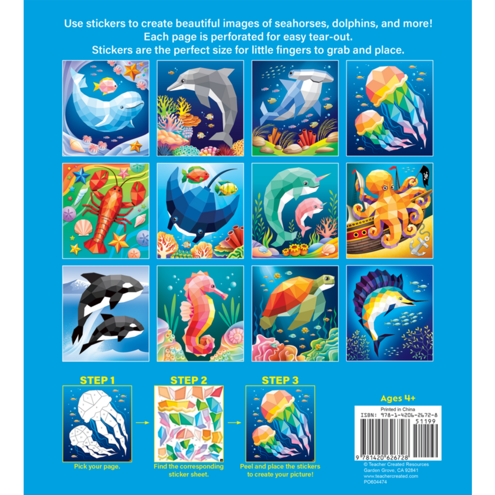 TEACHER CREATED RESOURCES Ocean Life Modern Mosaics Stick to the Numbers