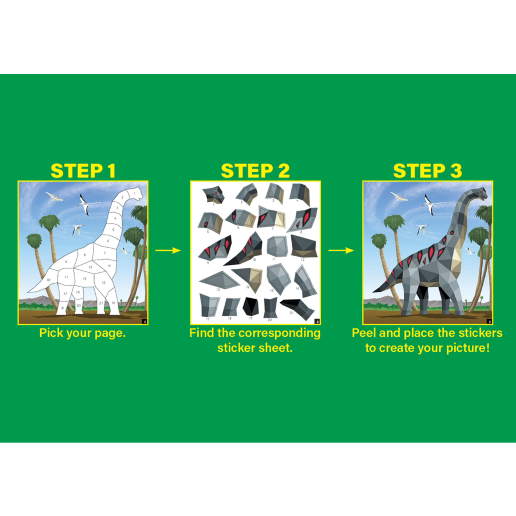 TEACHER CREATED RESOURCES Dinosaurs and Prehistoric Animals Modern Mosaics Stick to the Numbers