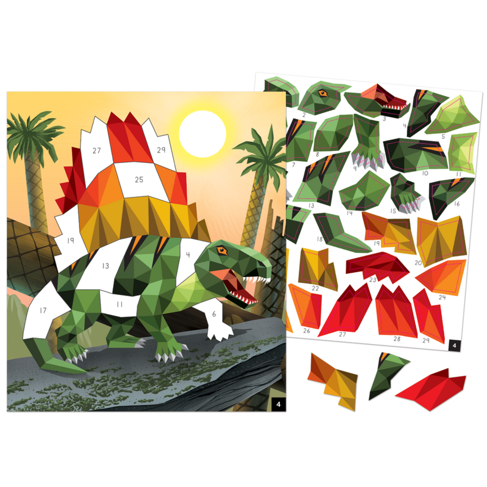 TEACHER CREATED RESOURCES Dinosaurs and Prehistoric Animals Modern Mosaics Stick to the Numbers