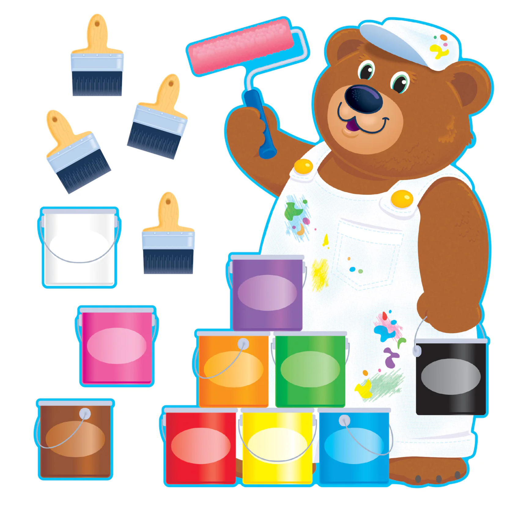 TREND ENTERPRISES INC Painter Bear Job Chart Bulletin Board Set