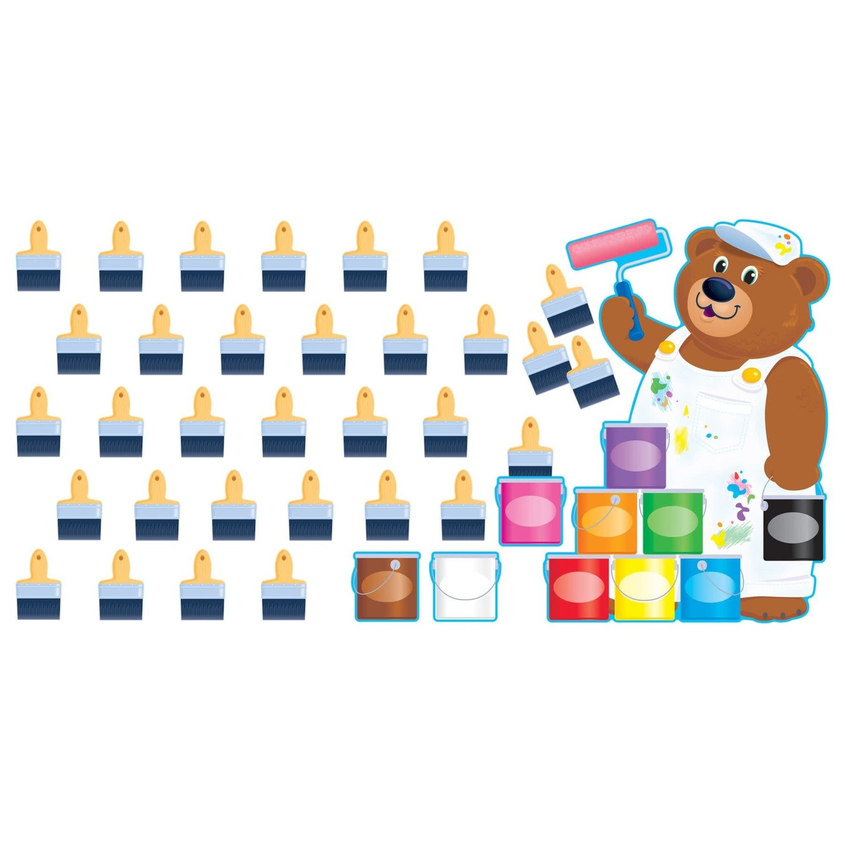 TREND ENTERPRISES INC Painter Bear Job Chart Bulletin Board Set