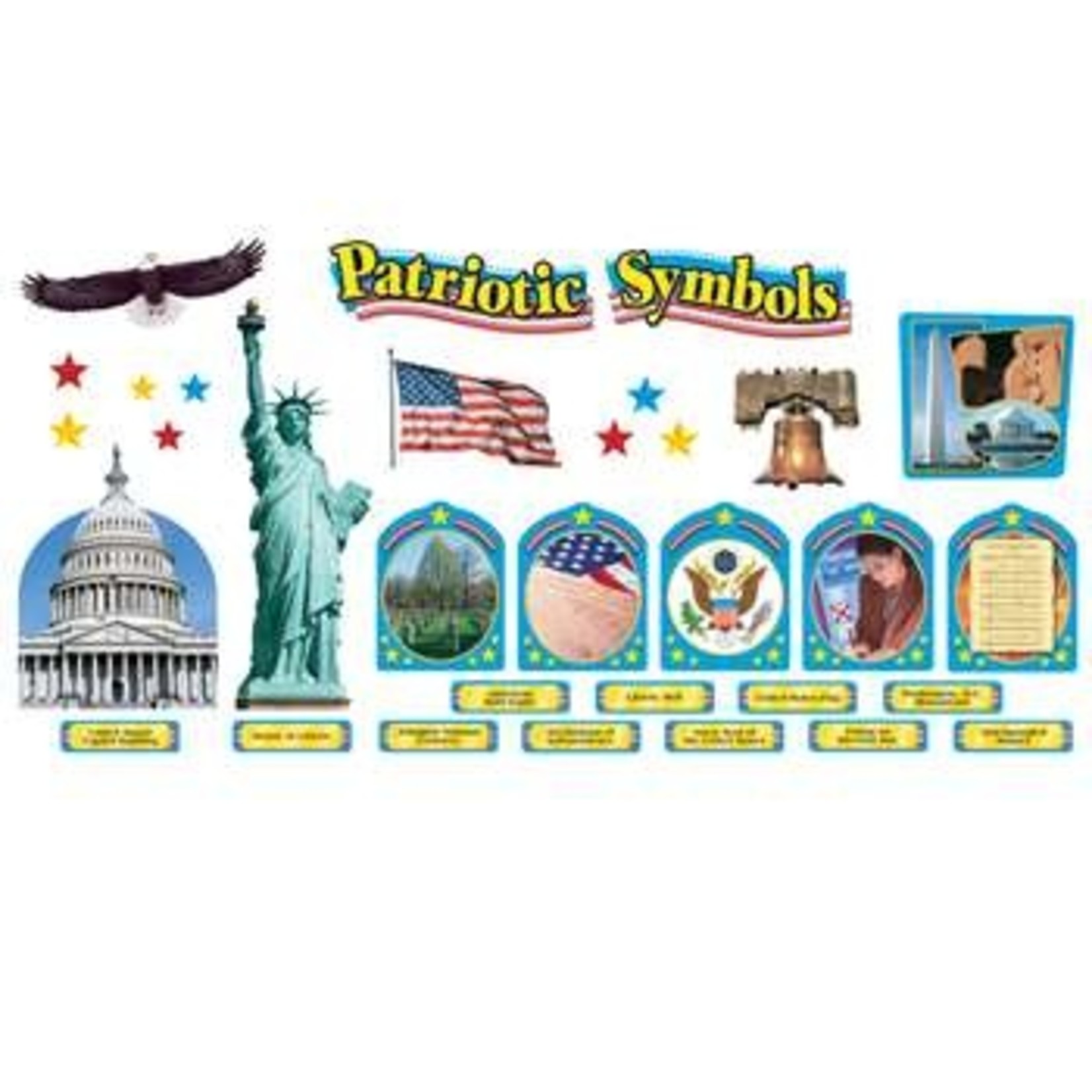 TREND ENTERPRISES INC Patriotic Symbols Bulletin Board Set